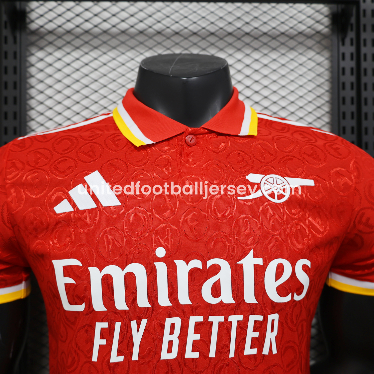 unitedfutballjersey-Arsenal 25-26 Red POLO White Sponsored Secial Edition Jersey - Player Version