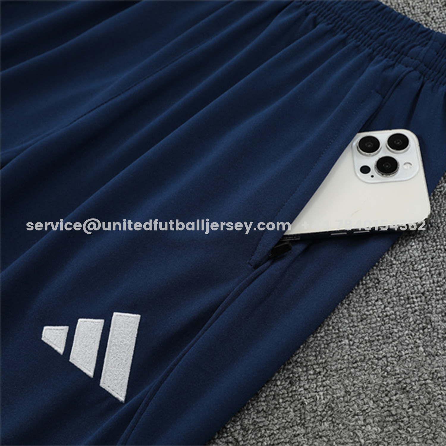 unitedfutballjersey-Arsenal 25-26 Long Sleeves Training Set - Light Grey Top & Blue Pants