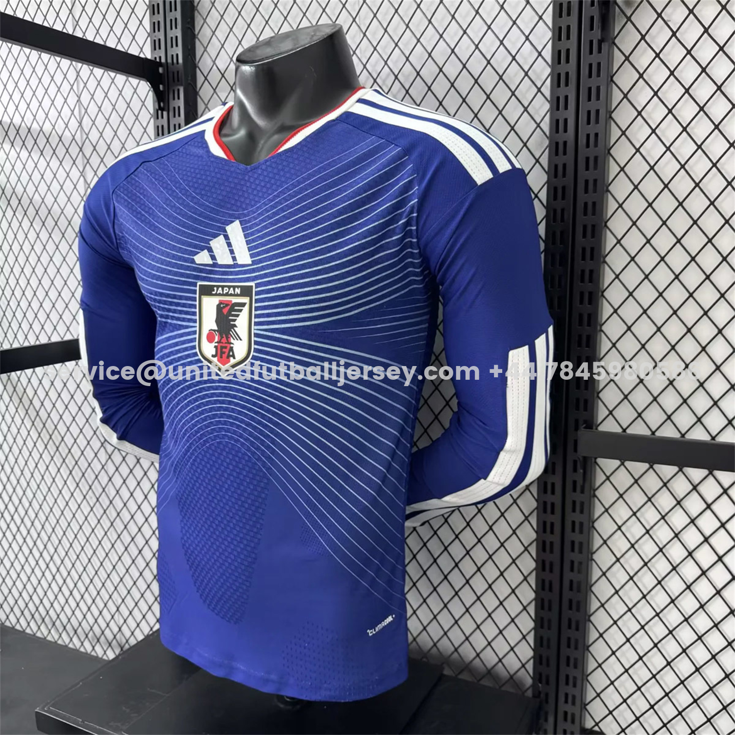 unitedfutballjersey-Japan 2026 Home Deep Blue Long Sleeves Jersey - Player Version