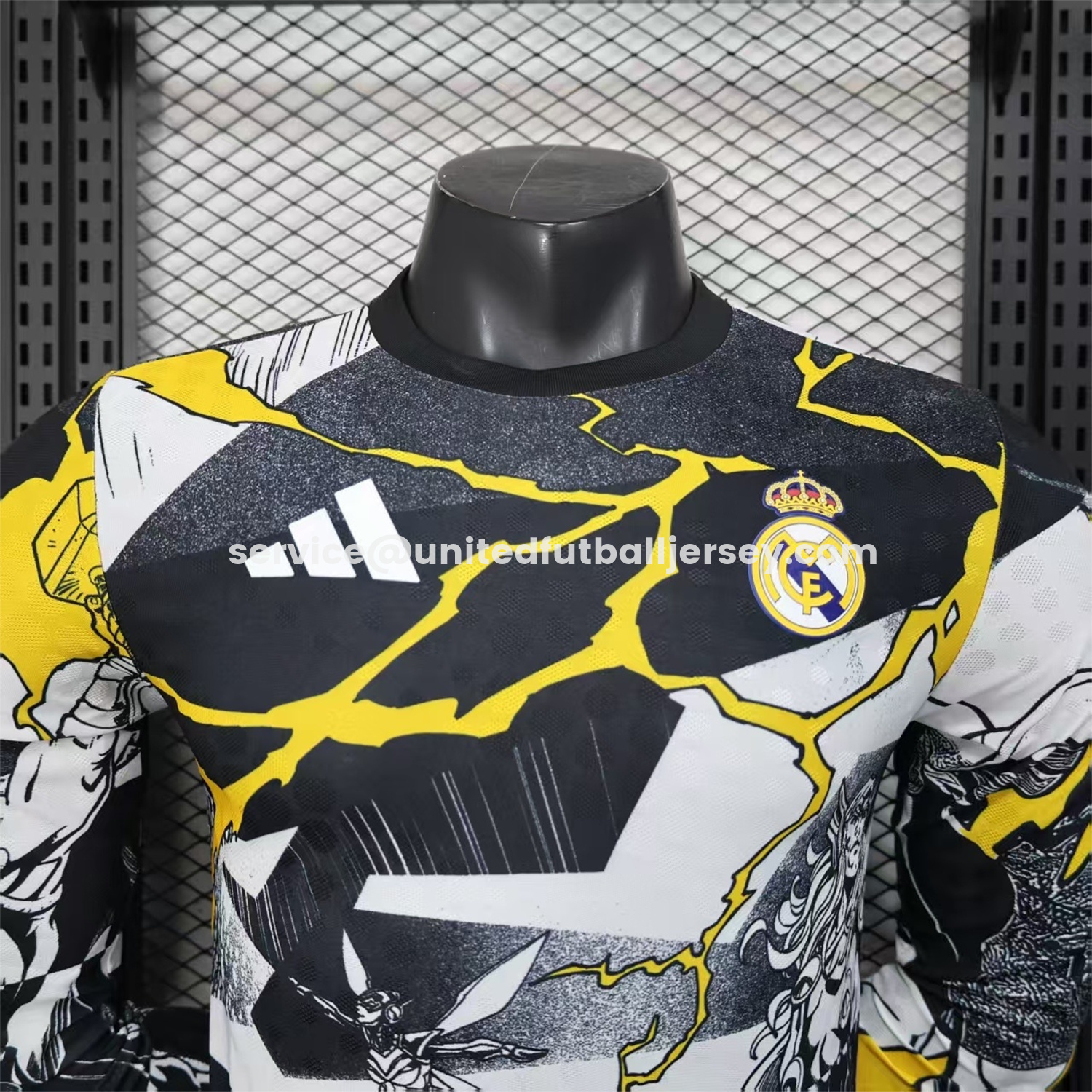 unitedfutballjersey-Real Madrid 25-26 Thunder Comics Pre-Match Special Long Sleeves Jersey - Player Version
