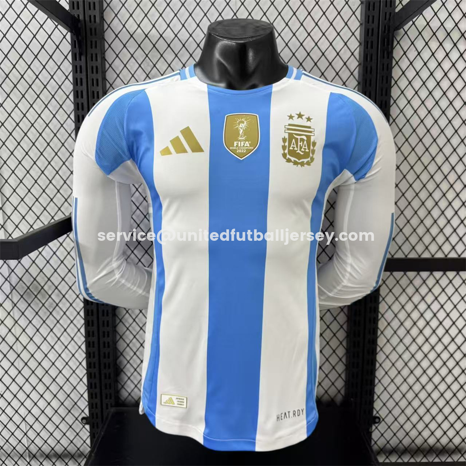 unitedfutballjersey-Argentina 2024 Home Long Sleeves Jersey - Player Version