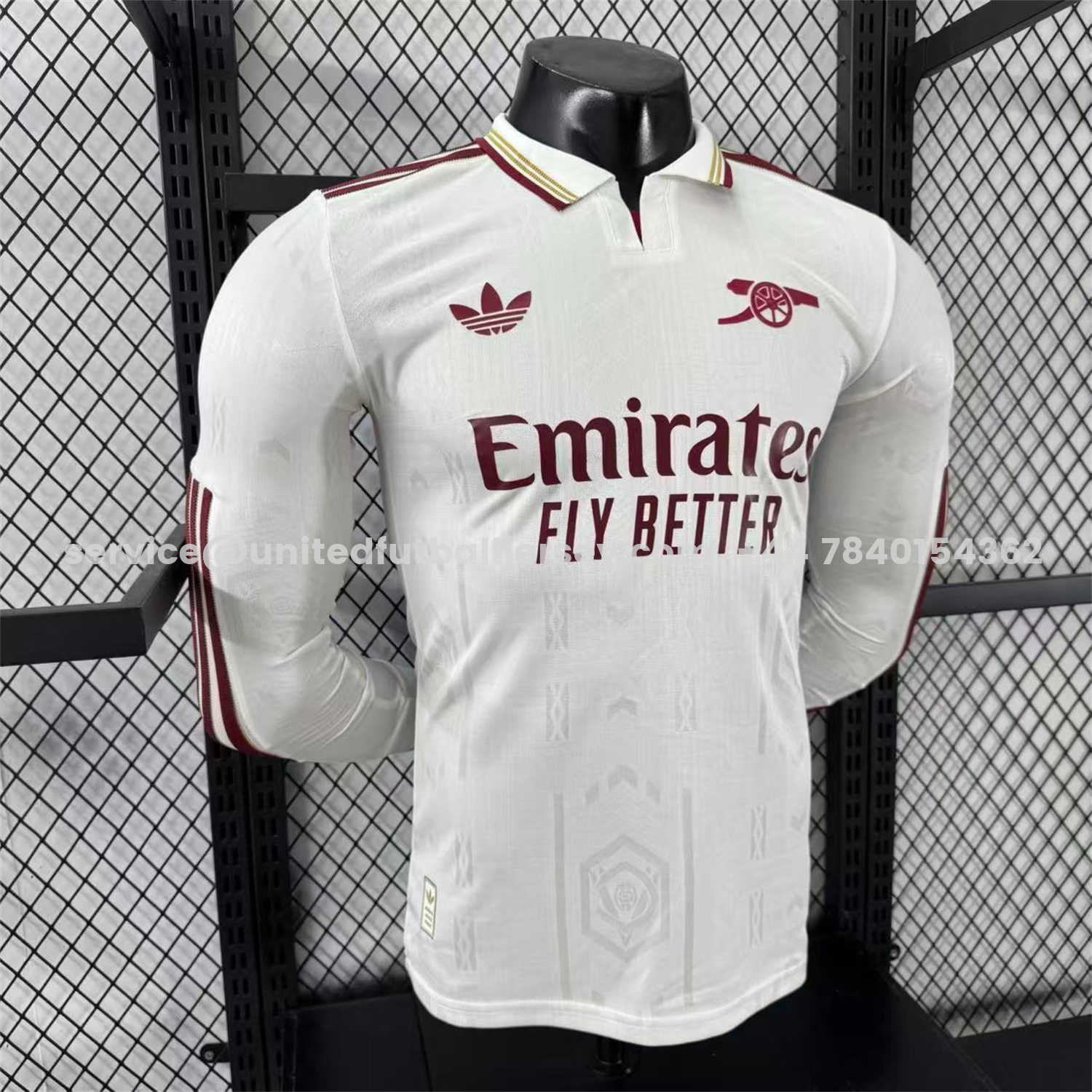 unitedfutballjersey-Arsenal 25-26 Third White Long Sleeves Jersey - Player Version