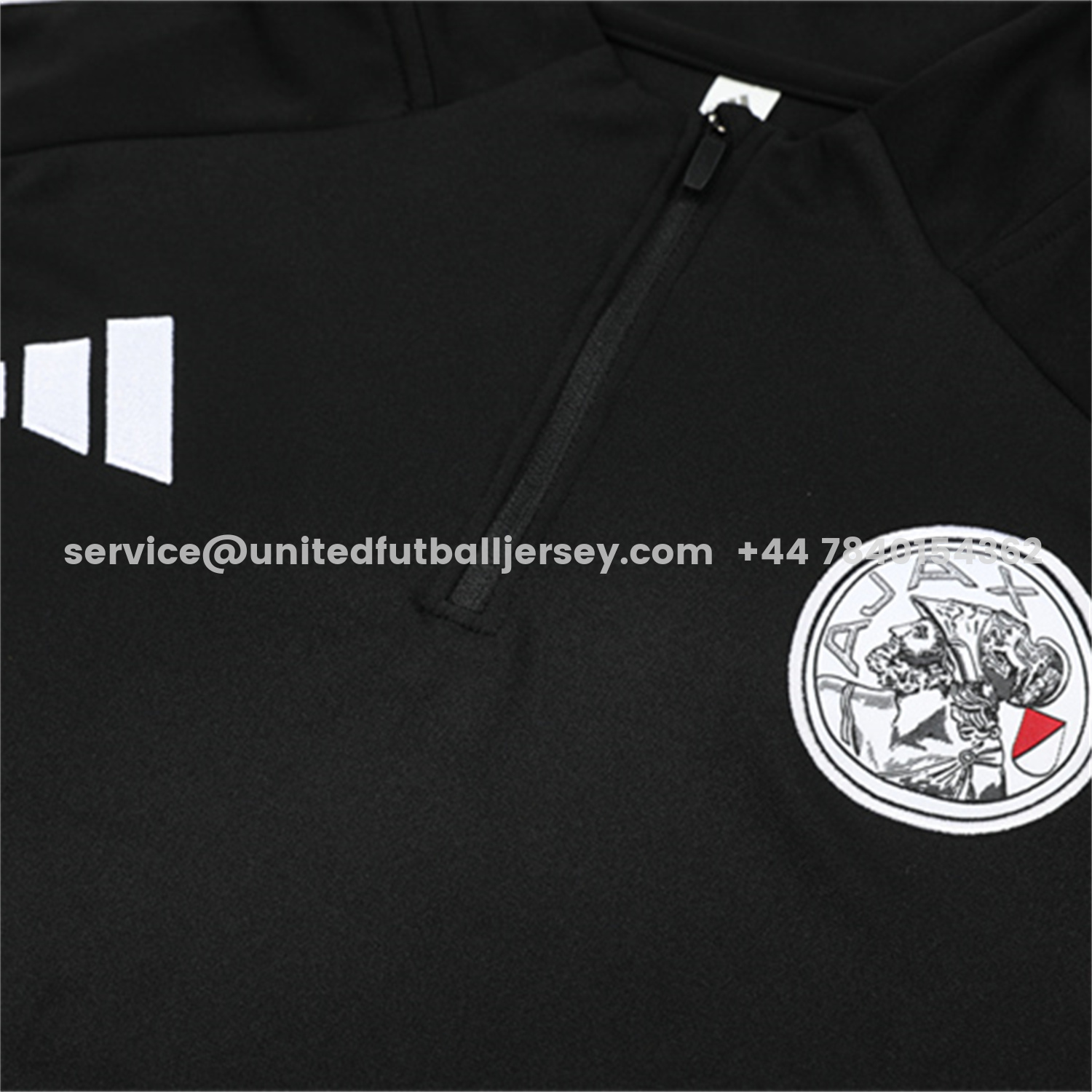 unitedfutballjersey-Ajax 25-26 Long Sleeve Training Set - Black Top and Black Pants
