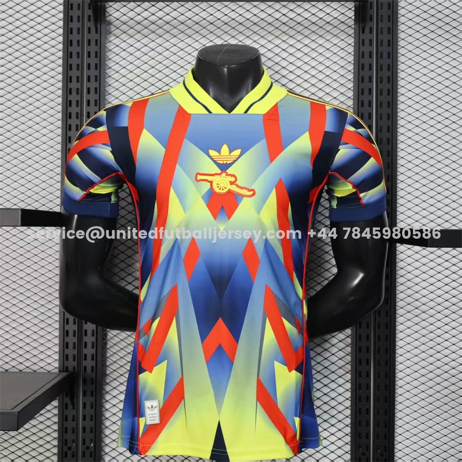 unitedfutballjersey-Arsenal 25-26 Red Yellow Blue LFSTLR Jersey - Player Version