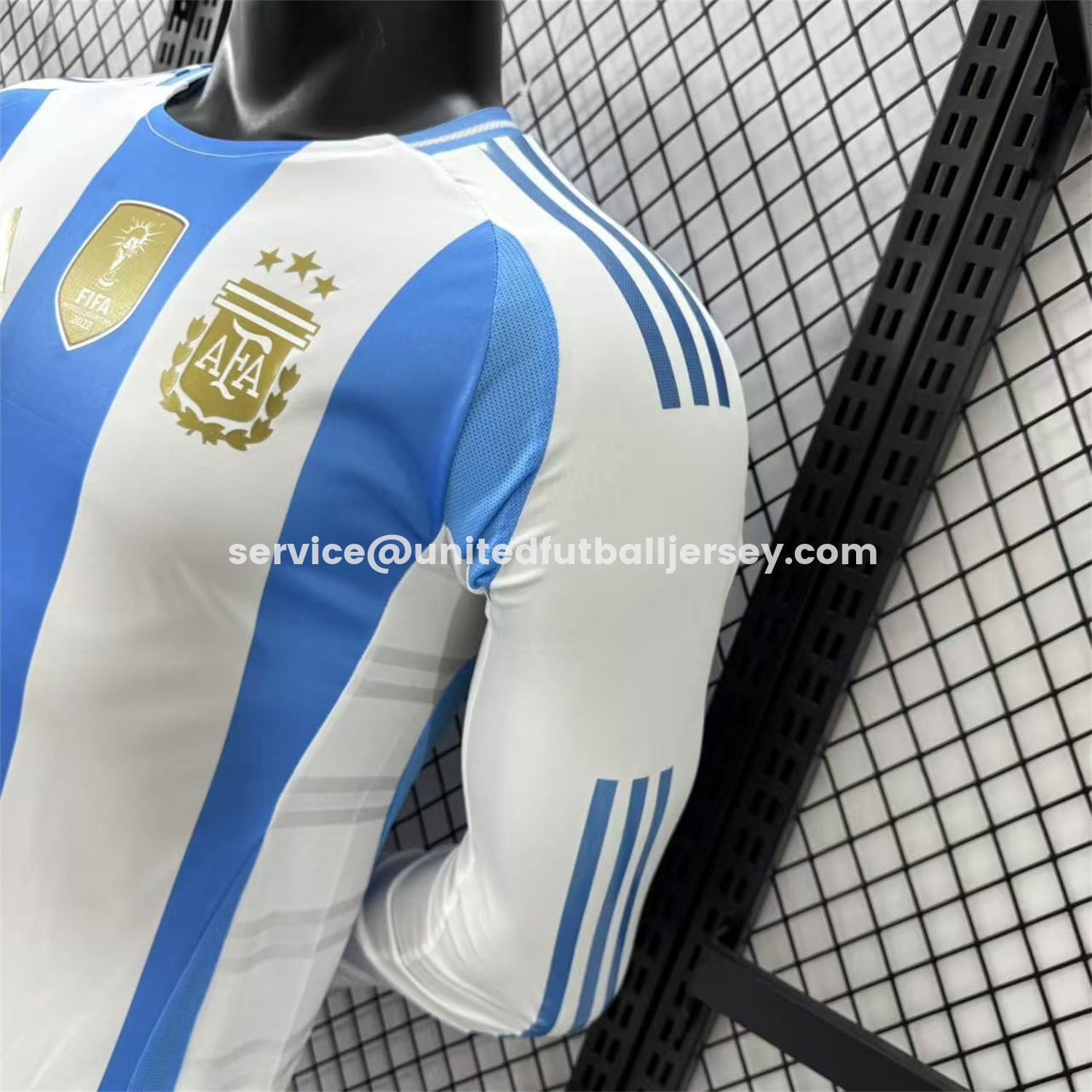 unitedfutballjersey-Argentina 2024 Home Long Sleeves Jersey - Player Version