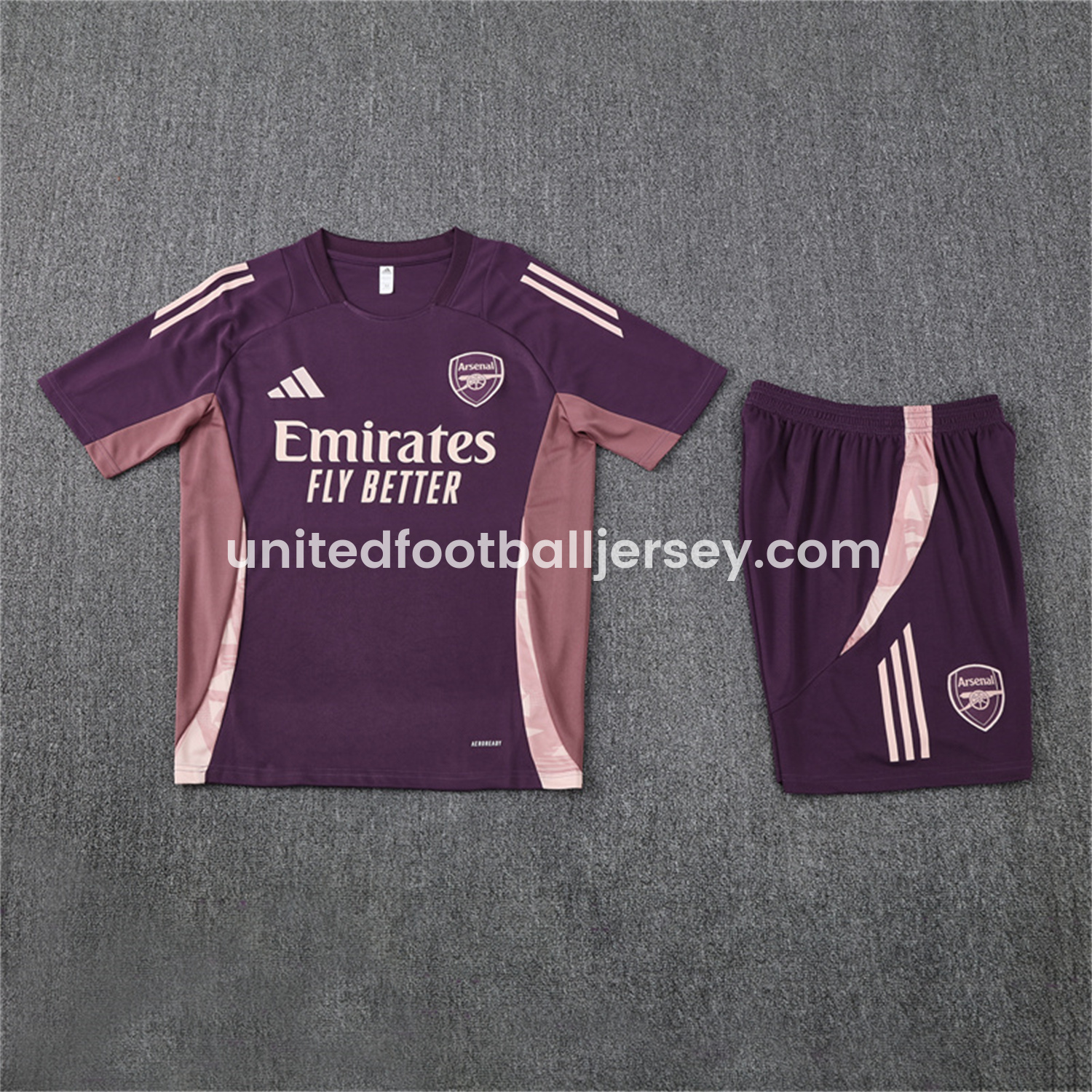 unitedfutballjersey-Arsenal 24-25 Short-Sleeve Training Set - Purple