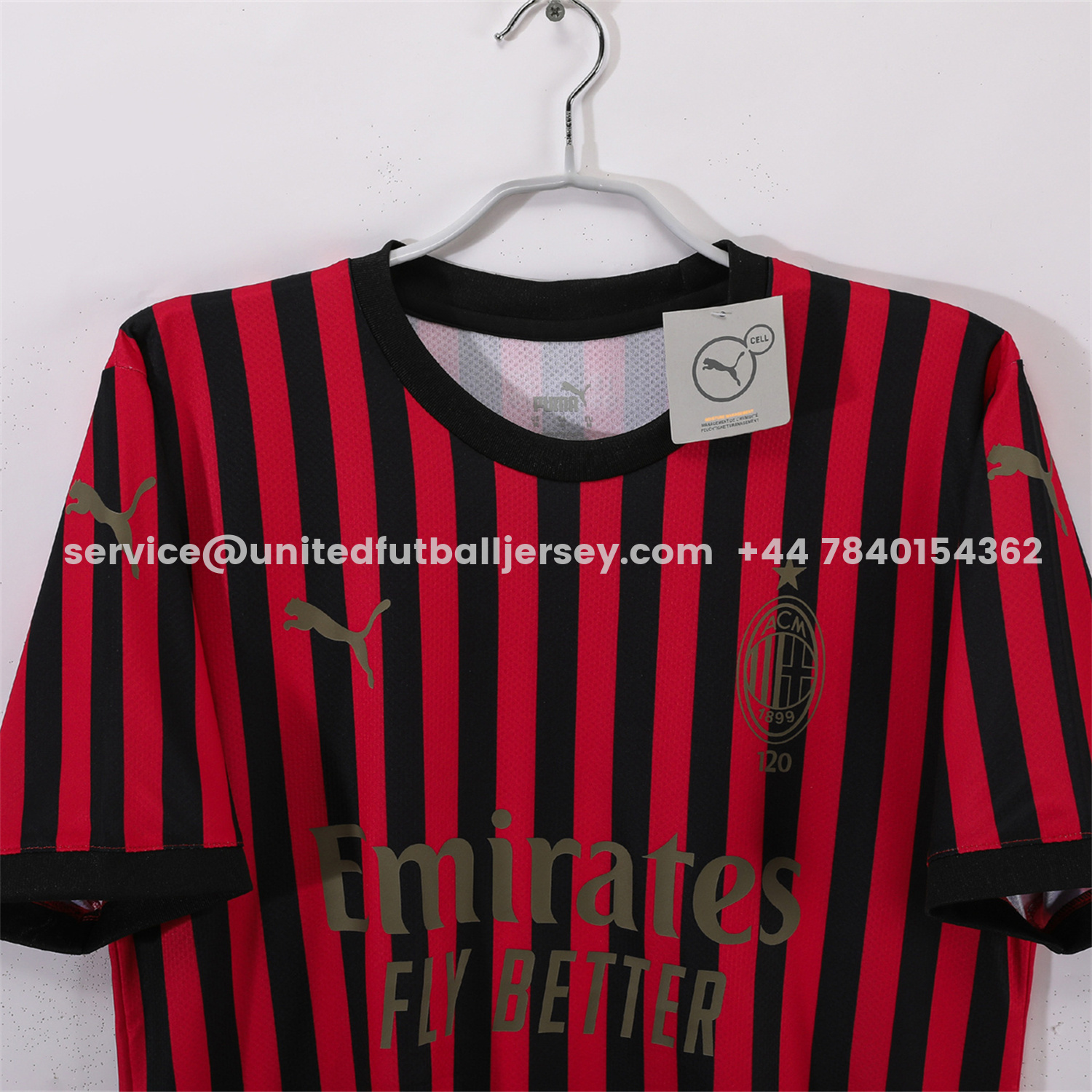 unitedfutballjersey-Retro AC Milan 2019 120th Anniversary Home Jersey