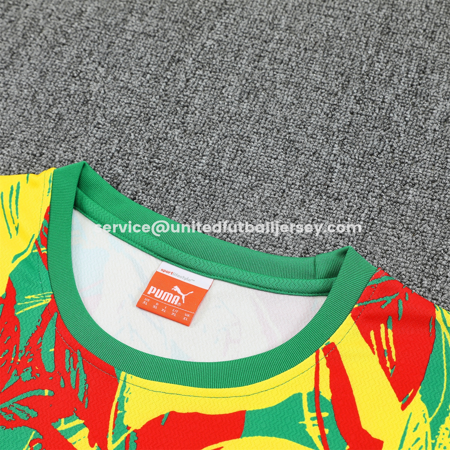 unitedfutballjersey-Senegal 2026 Short-Sleeve Training Set - Variegated Top and Green Shorts
