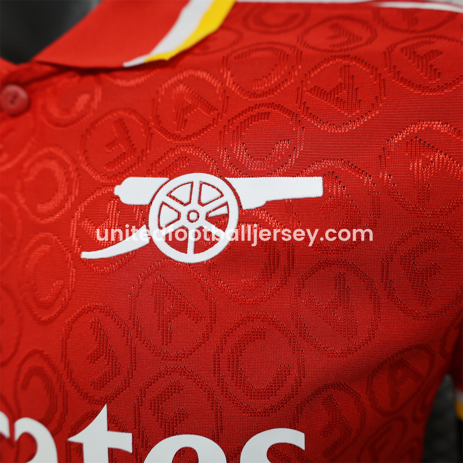 unitedfutballjersey-Arsenal 25-26 Red POLO White Sponsored Secial Edition Jersey - Player Version