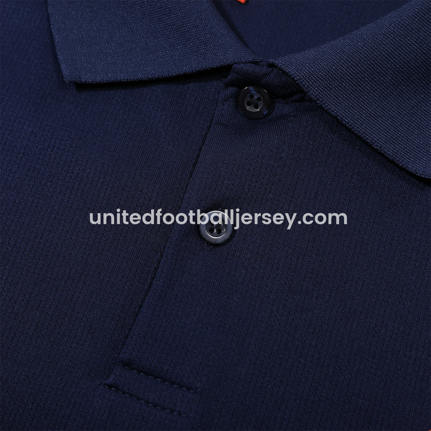 unitedfutballjersey-Marseille 25-26 POLO Short-Sleeve Training Set - Deep Blue Top and Pants