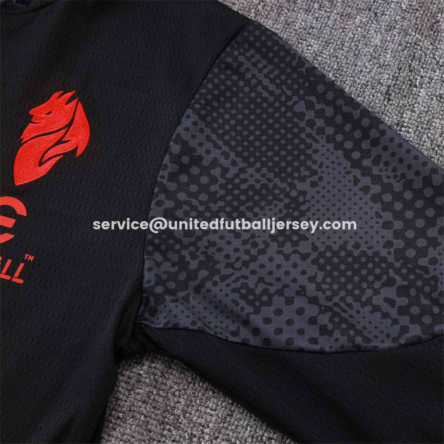 unitedfutballjersey-AC Milan 25-26 Jacket Training Tracksuit - Little Devil Black top & Pants