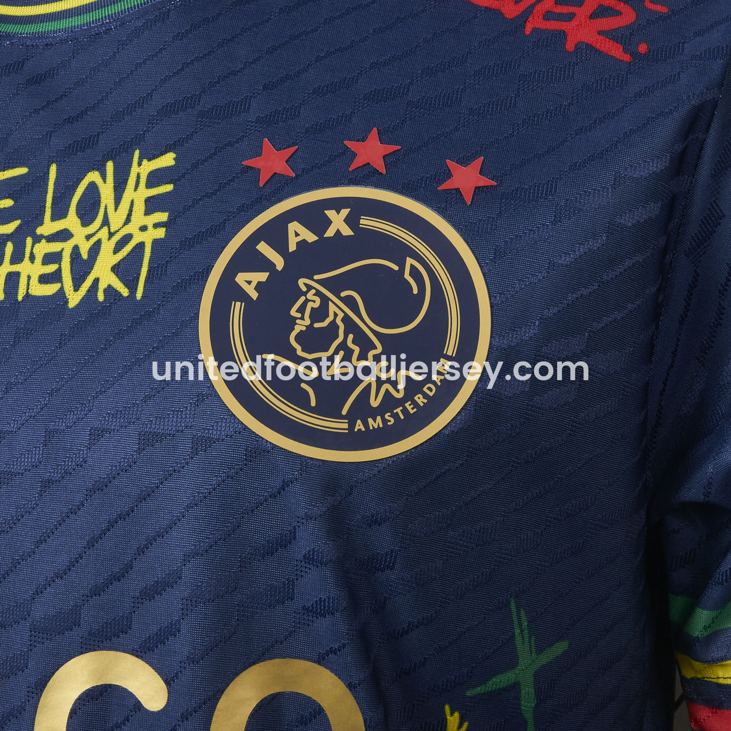 unitedfutballjersey-Ajax x B-O-B Marly 2025-26 40th Blue Special Edition Jersey - Player Version
