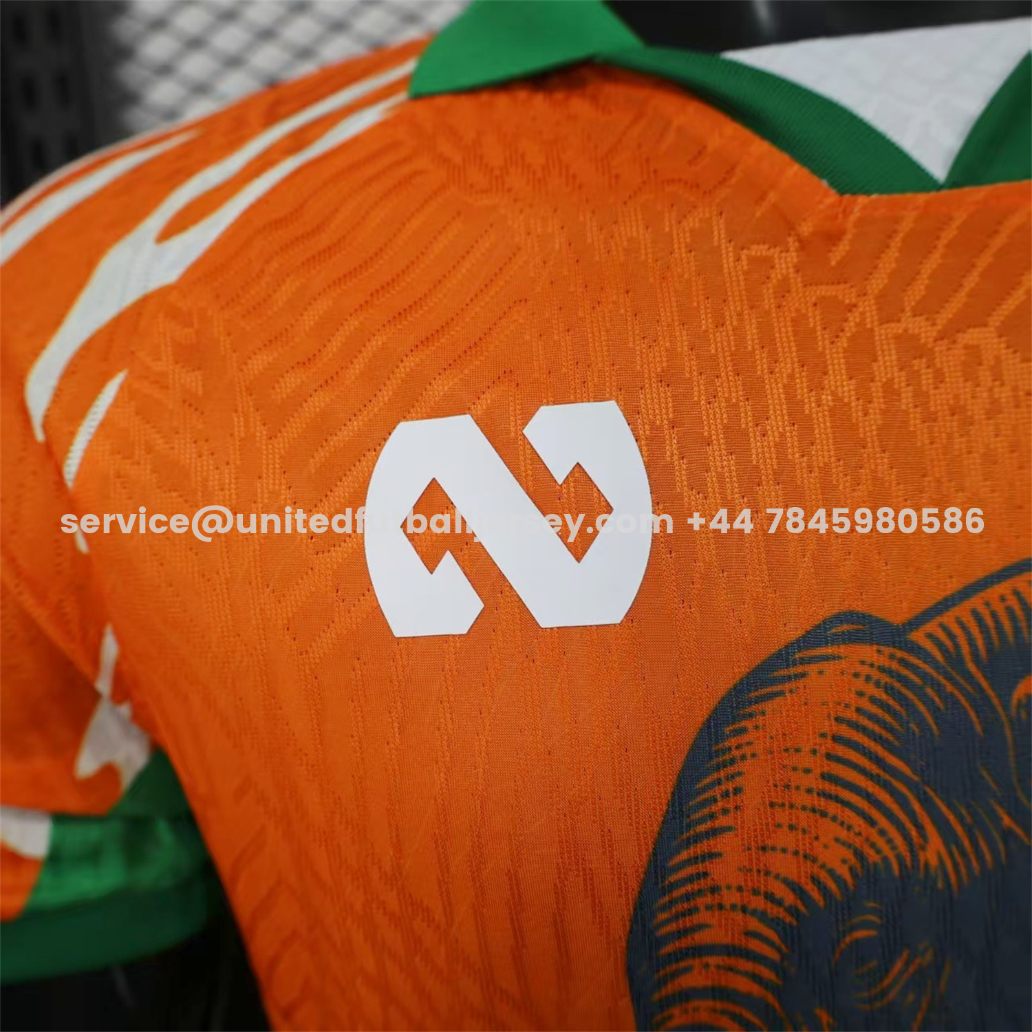 unitedfutballjersey-Ivory Coast 25-26 Elephant And Kid Orange Jersey - Player Version