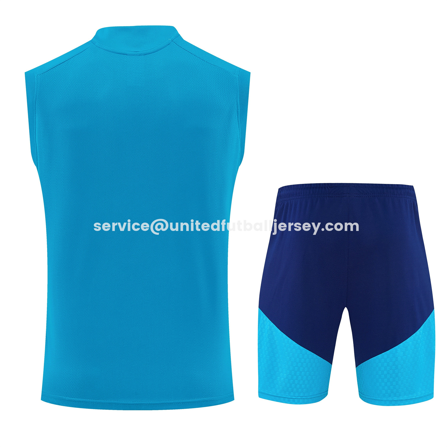 unitedfutballjersey-Spain 2026 Vest Training Set - Lake Blue Vest and Dark Blue Shorts