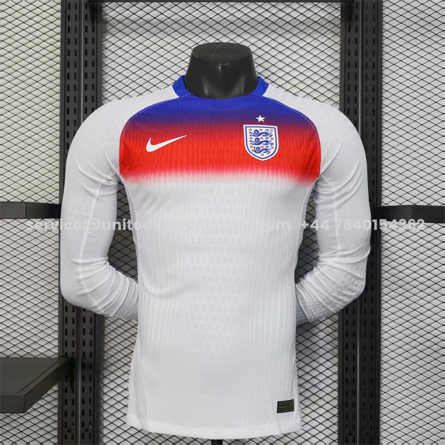 unitedfutballjersey-England 2025 Women's Team Home Jersey - Men's Long Sleeves Player Version
