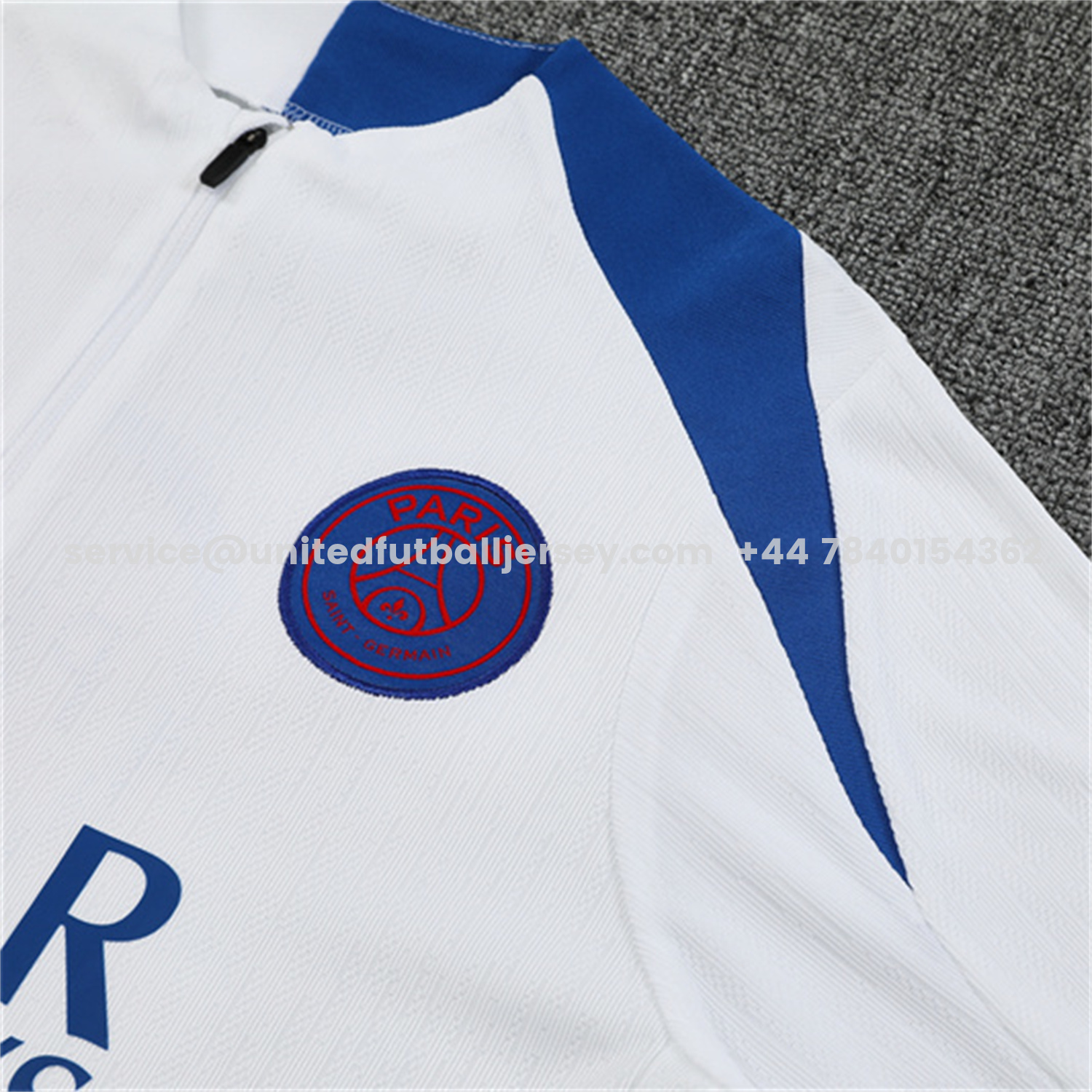 unitedfutballjersey-Paris Saint-Germain PSG 25-26 Long Sleeve Training Set - Player Version - White Top and Black Pants