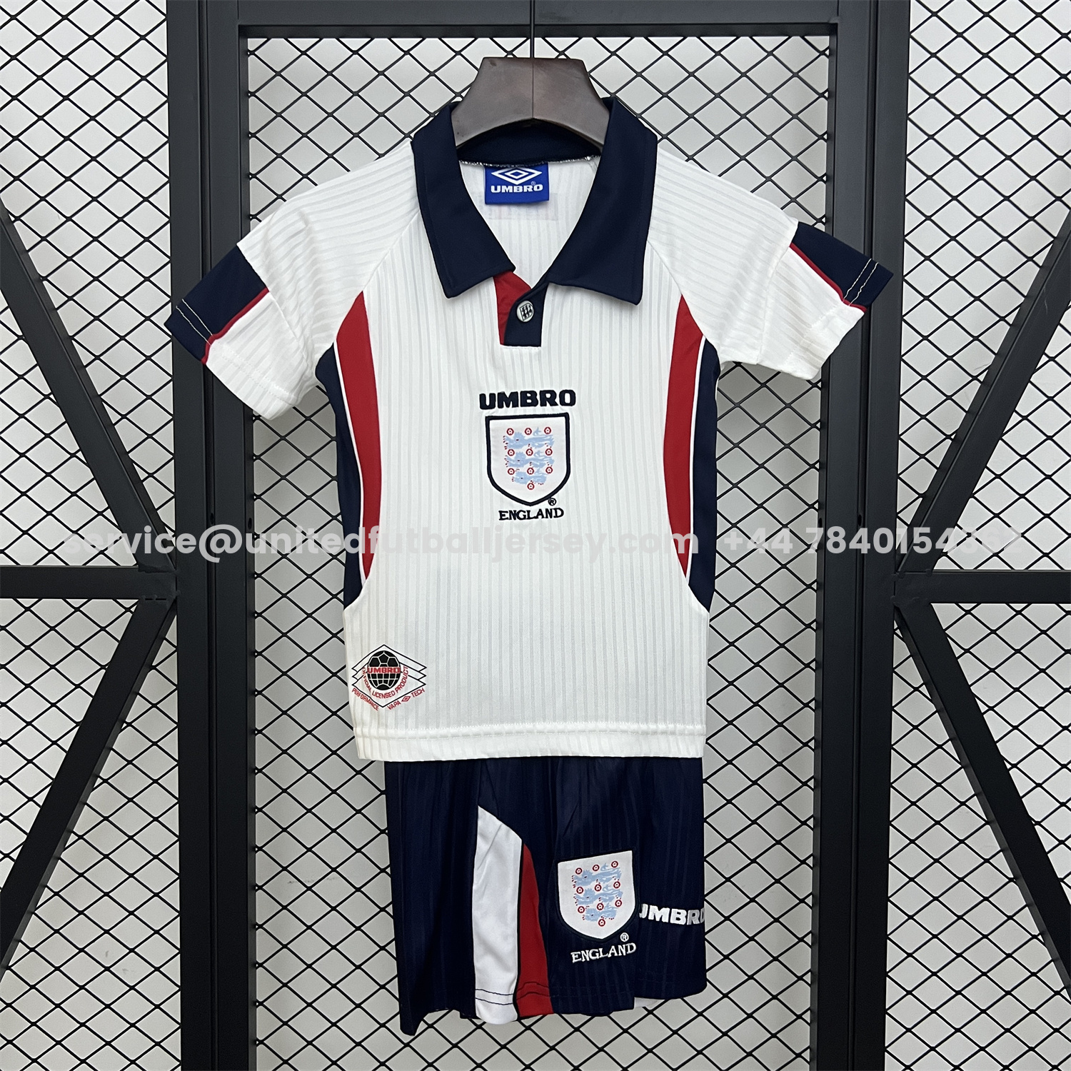unitedfutballjersey-Retro England 1998 Home Kids Kit
