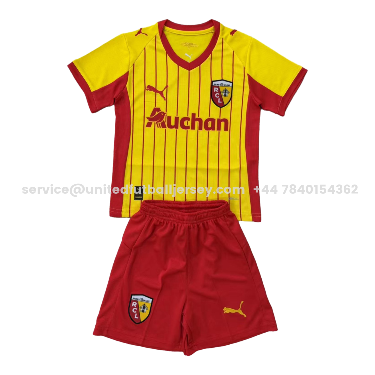 unitedfutballjersey-RC Lens 25-26 Home Men's Adult Jersey Set - Fans Version