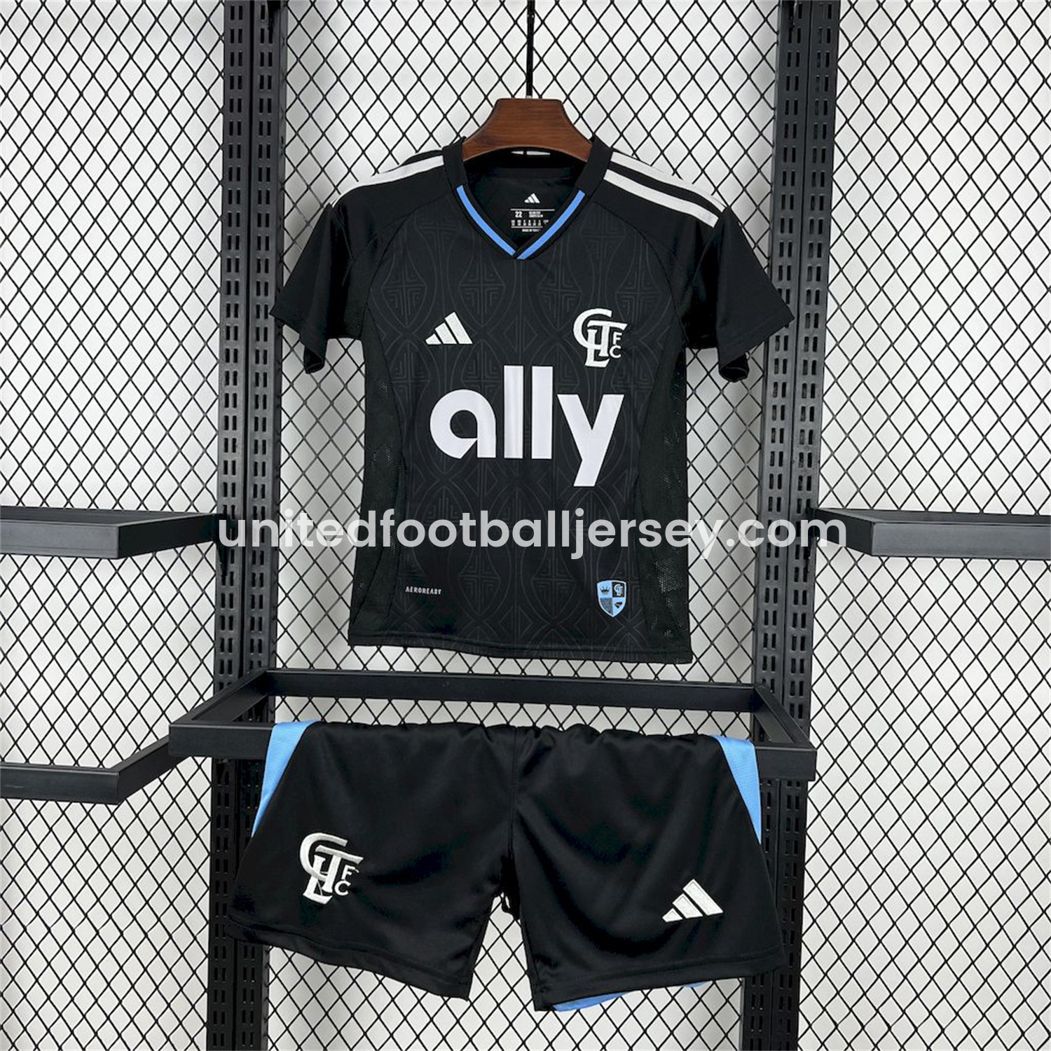 unitedfutballjersey-Charlotte 2025 Away Kids Kit
