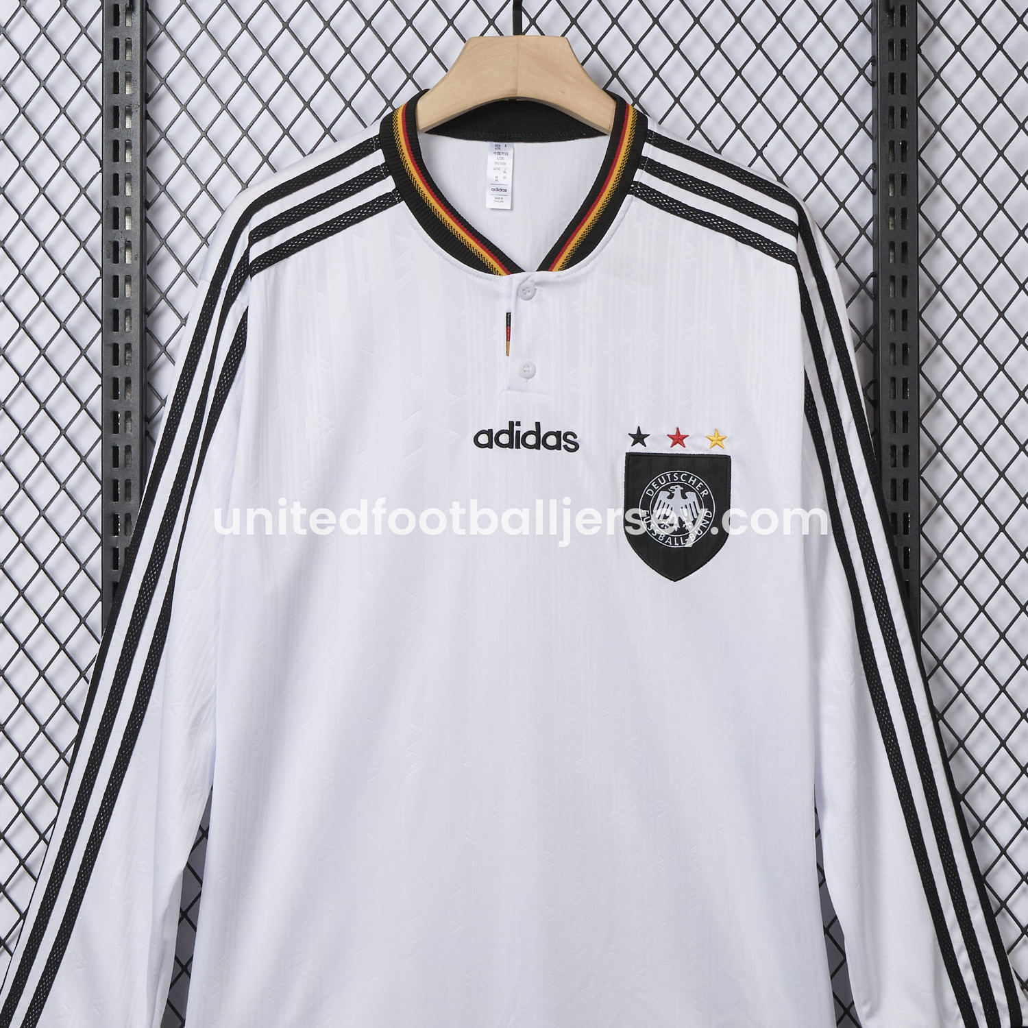 unitedfutballjersey-Retro Germany 1996 Home Long Sleeves Jersey