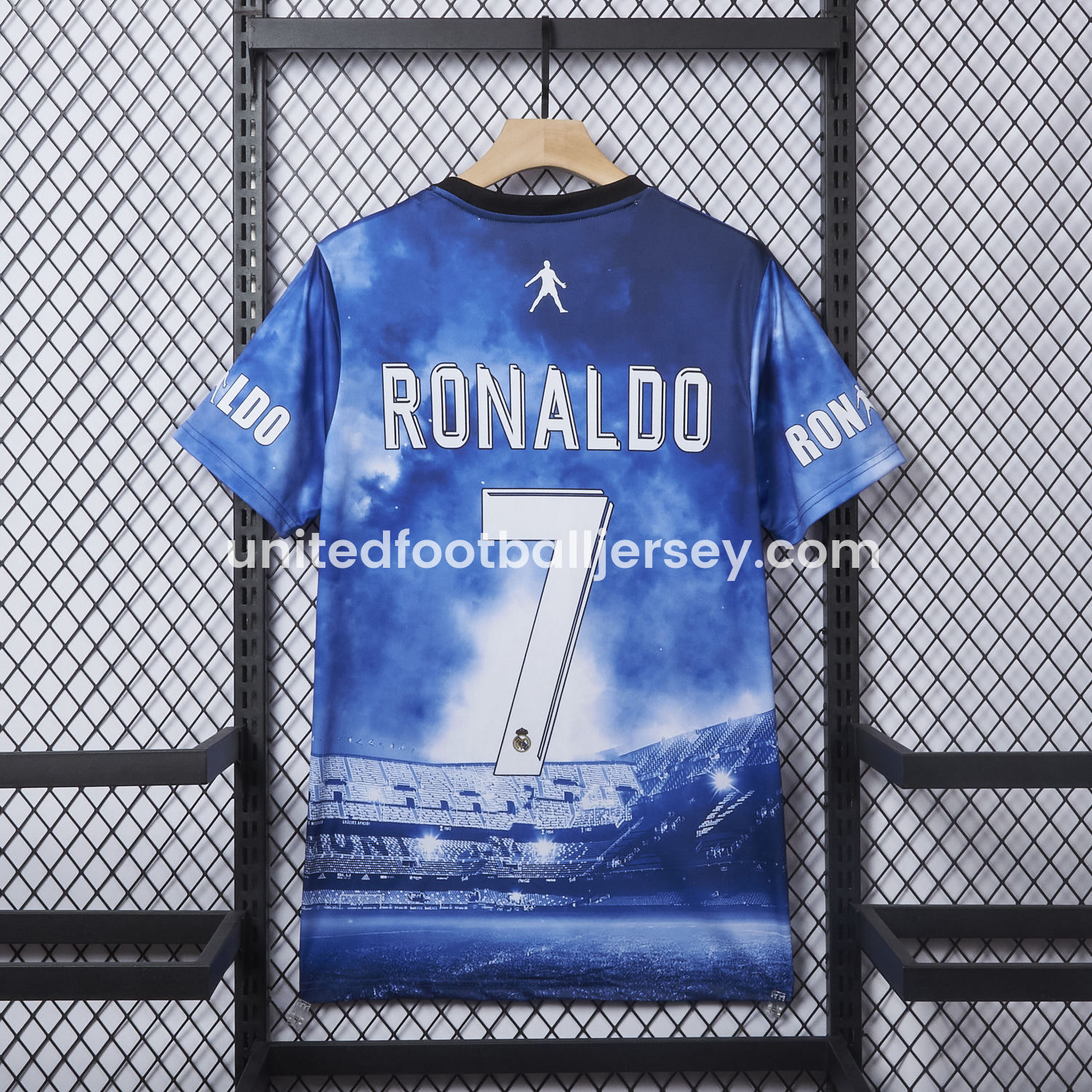 unitedfutballjersey-Cristiano Ronaldo Real Madrid 2017-18 Away Career Commemorative Jersey - Fans Version