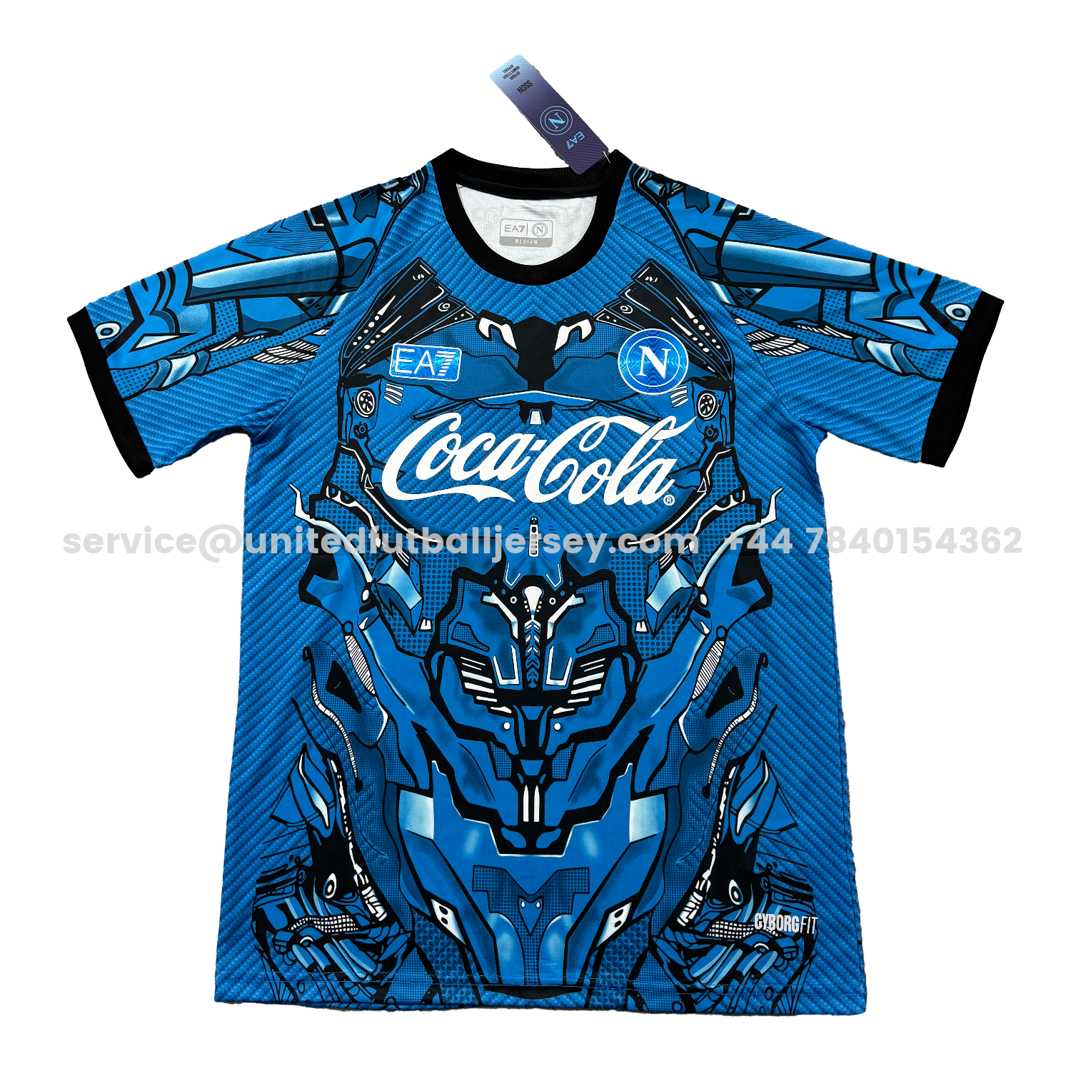unitedfutballjersey-Napoli 25-26 Blue Mecha Training Jersey - Fans Version