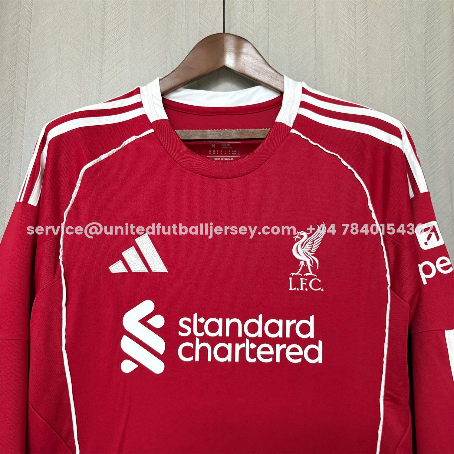 unitedfutballjersey-Liver.pool 25-26 Home Long Sleeves Jersey - Fans Version