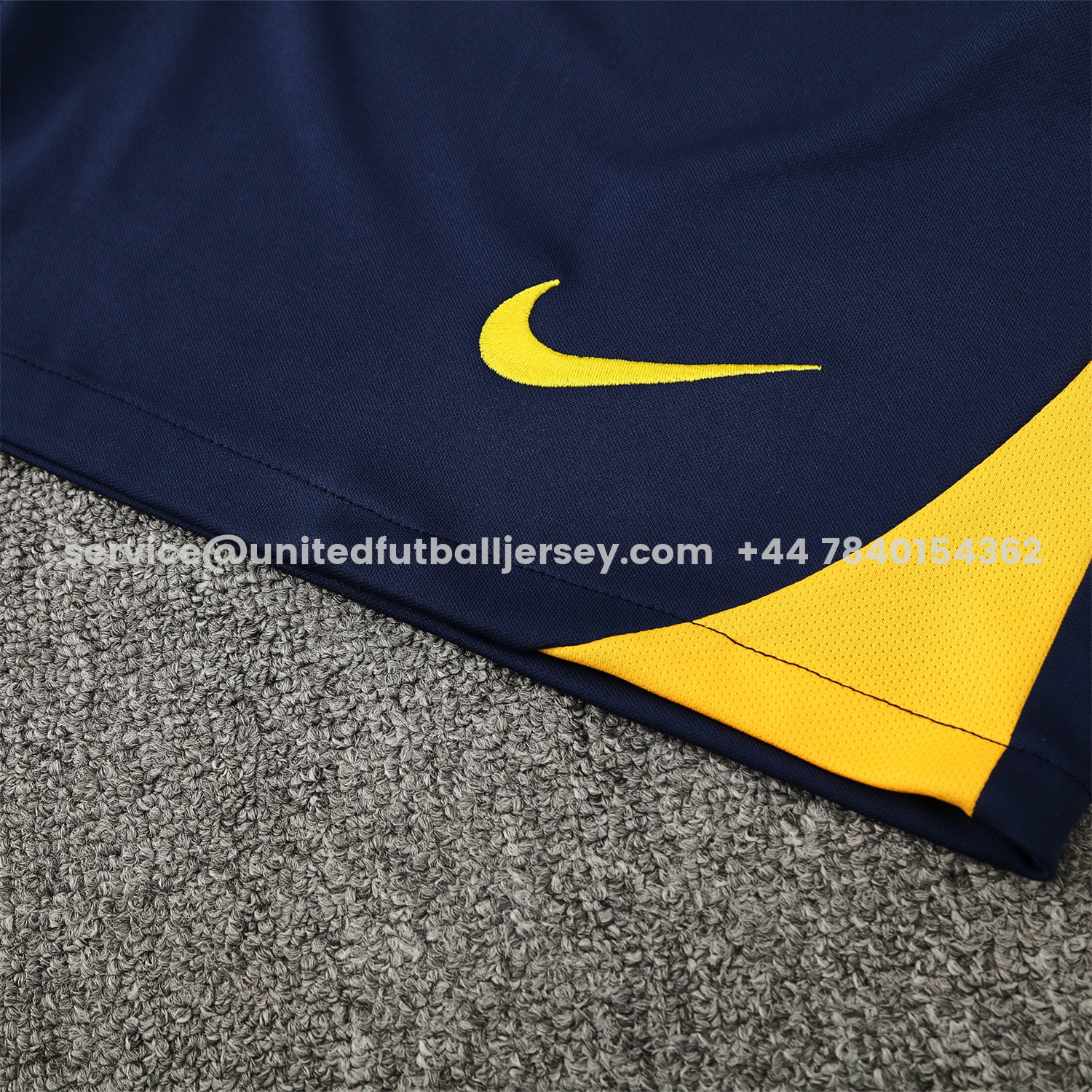 unitedfutballjersey-Atletico Madrid Short-Sleeve Training Set - Red White Top & Blue Shorts