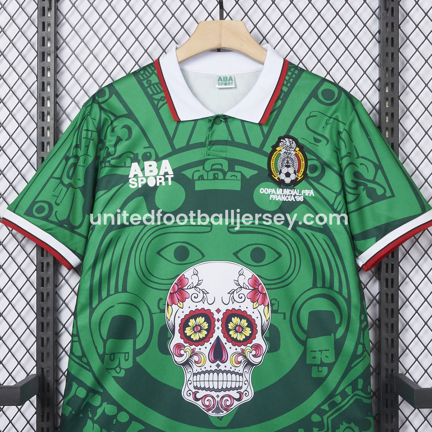 unitedfutballjersey-Retro Mexico 1998 Home Special Edition Jersey