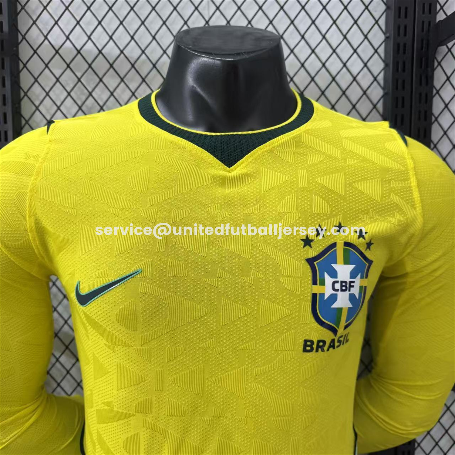 unitedfutballjersey-Brazil 2026 Home Long Sleeves Jersey - Player Version