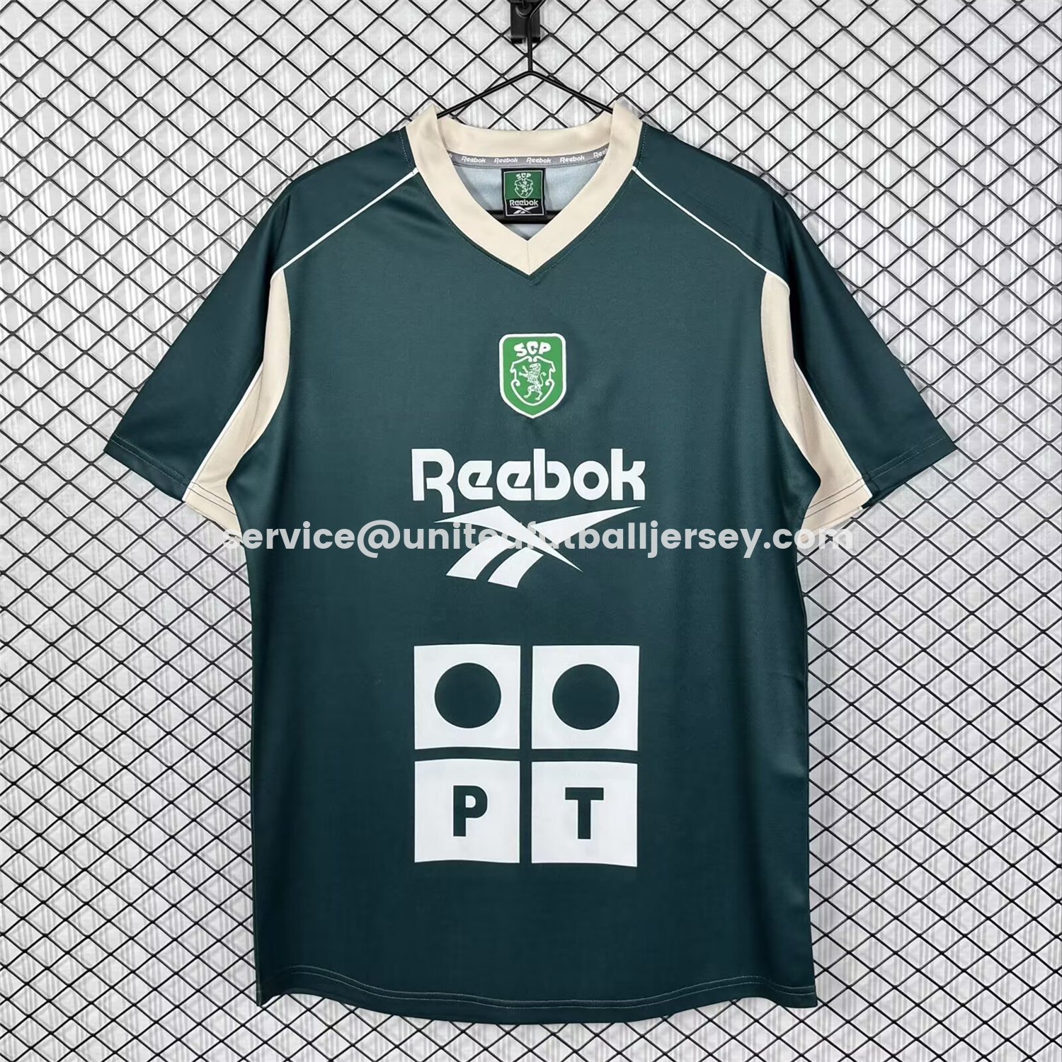 unitedfutballjersey-Retro Sporting CP 2000-01 Green Training Jersey