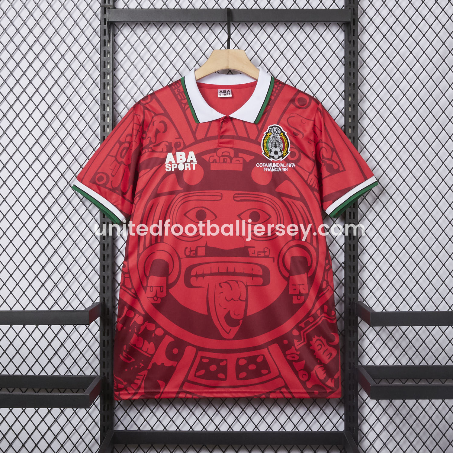unitedfutballjersey-Retro Mexico 1998 Red Special Edition Jersey