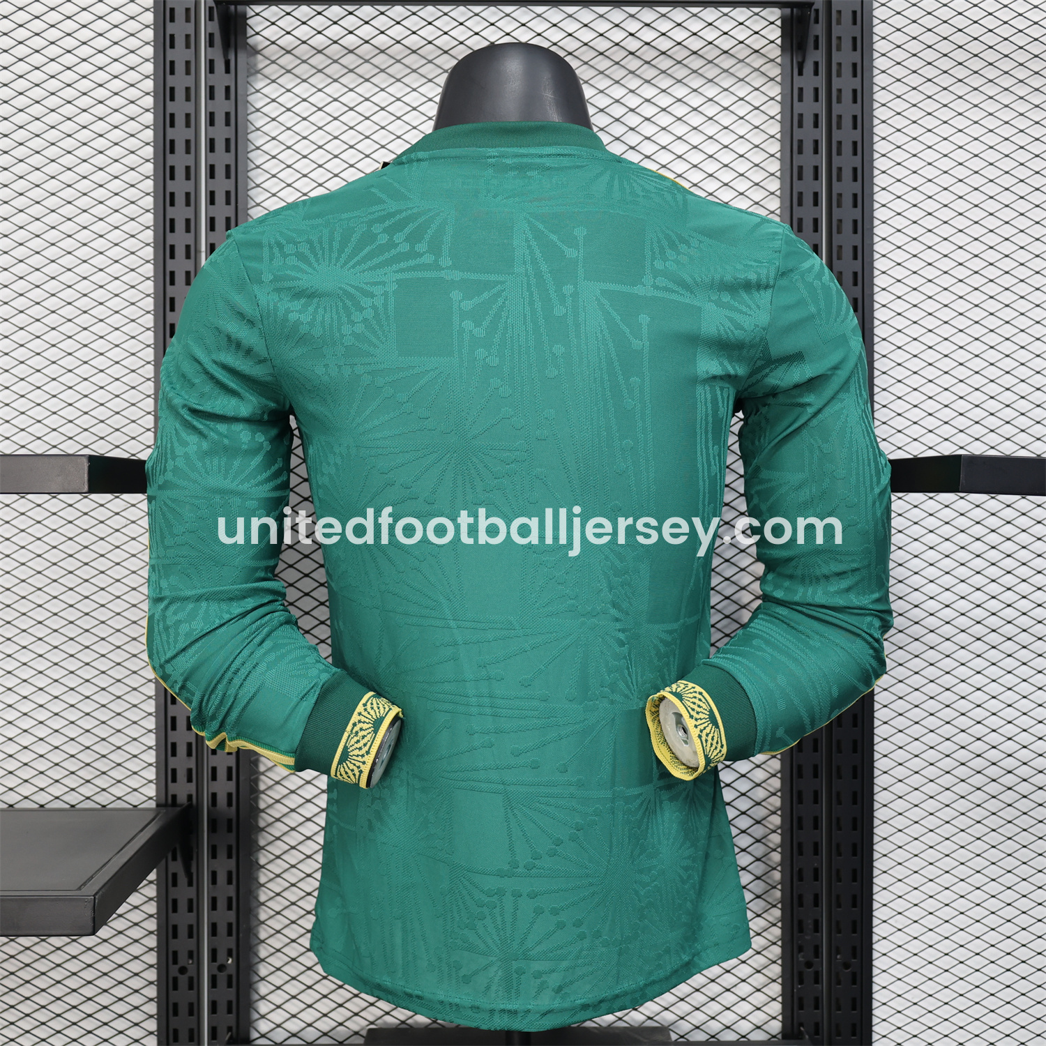 unitedfutballjersey-Mexico 2025 Gold Cup Green Long Sleeves Jersey - Player Version