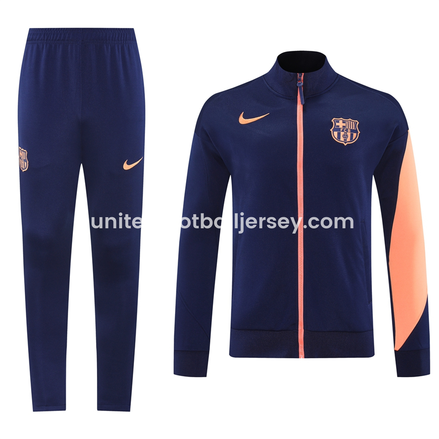 unitedfutballjersey-Barcelona 25-26 Jacket Training Tracksuit - Royal Blue top & Royal Blue Pants