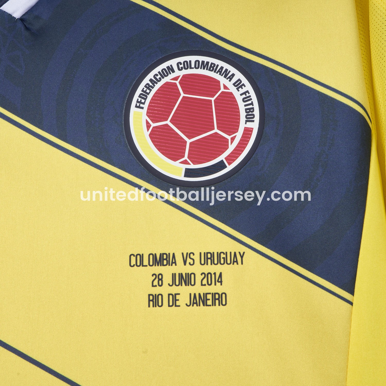 unitedfutballjersey-Retro Colombia 2014 Home Jersey