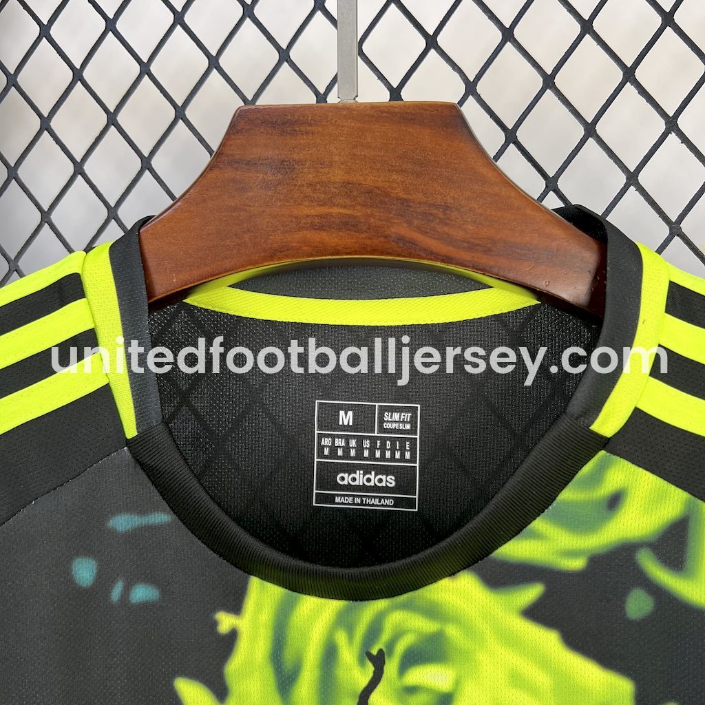 unitedfutballjersey-Real Madrid 25-26 Snake and Green Flowers Black Jersey - Fans Version