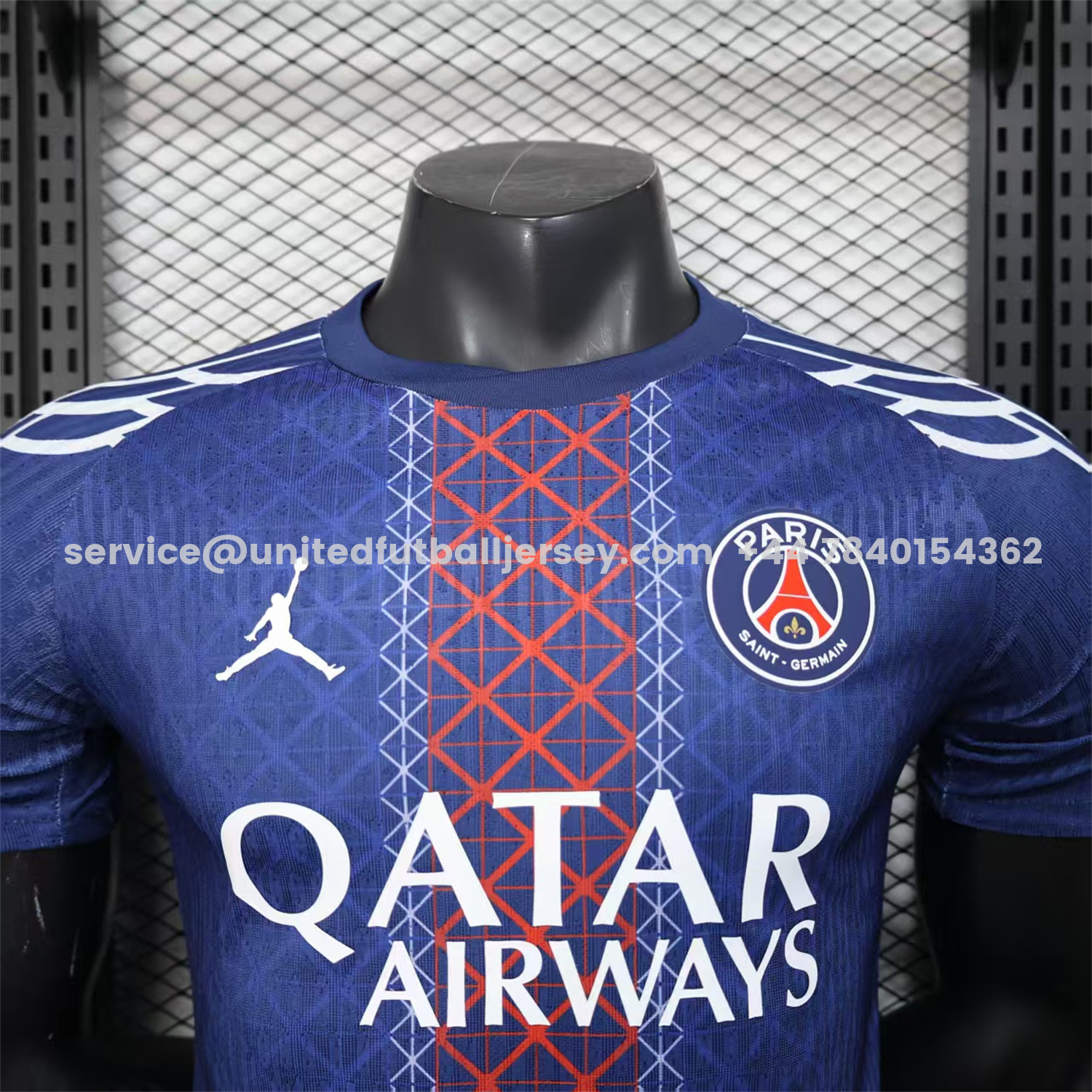 unitedfutballjersey-Paris Saint-Germain PSG X JD 25-26 Red And Blue Special Edition Jersey - Player Version