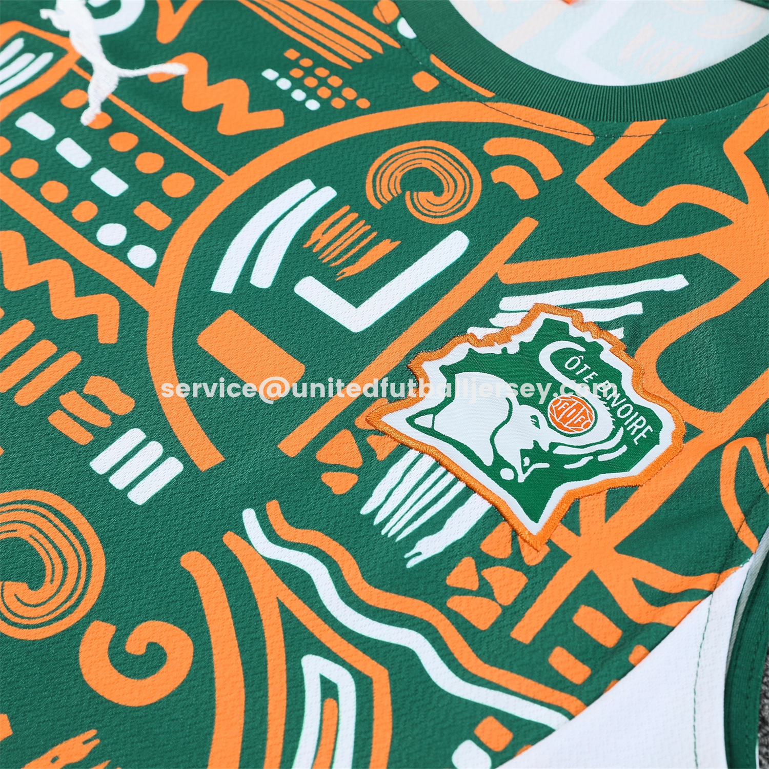 unitedfutballjersey-Ivory Coast 2026 Vest Training Set - Green Vest and Shorts