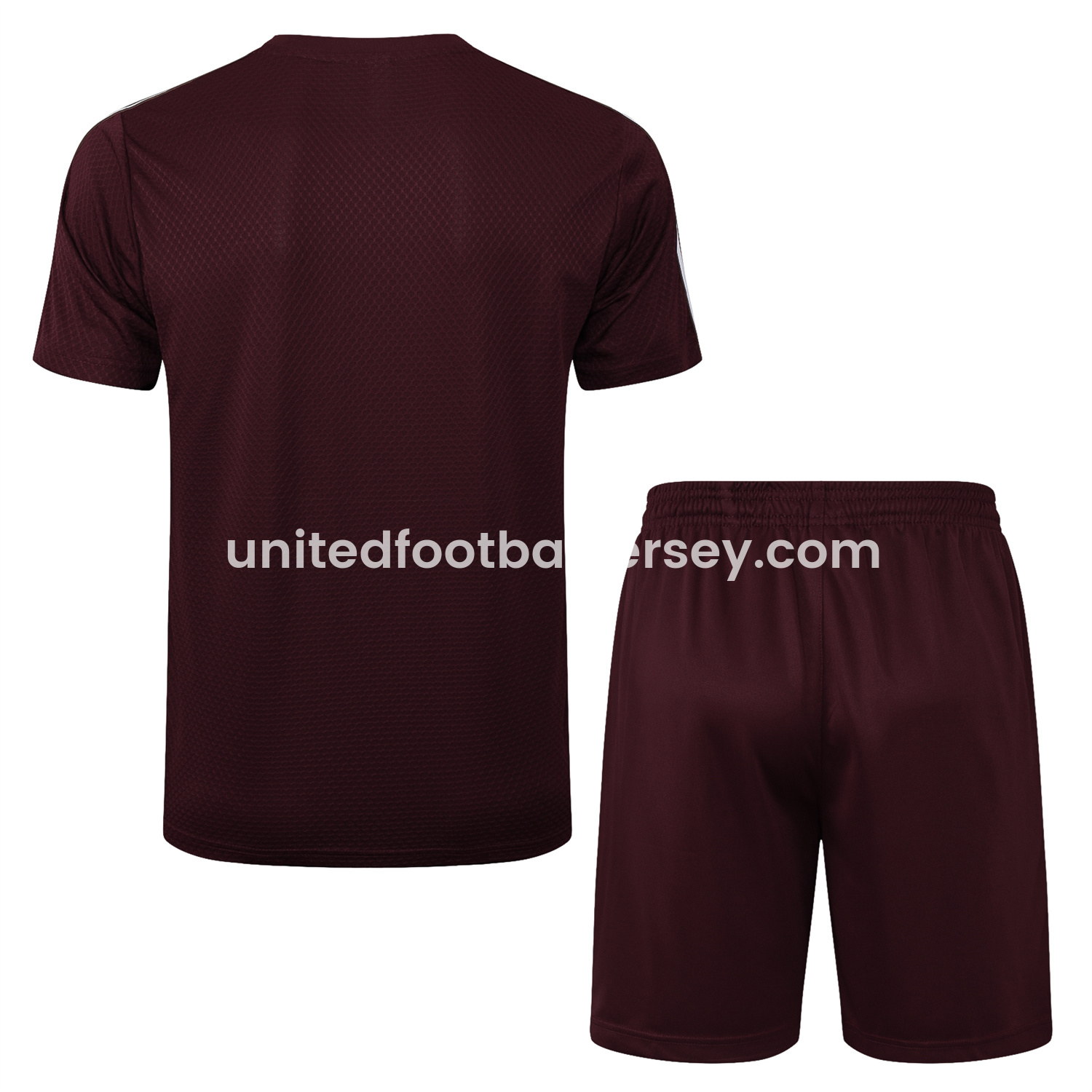 unitedfutballjersey-Ajax 25-26 Throwback Trefoil Short-Sleeve Training Set - Deep Red
