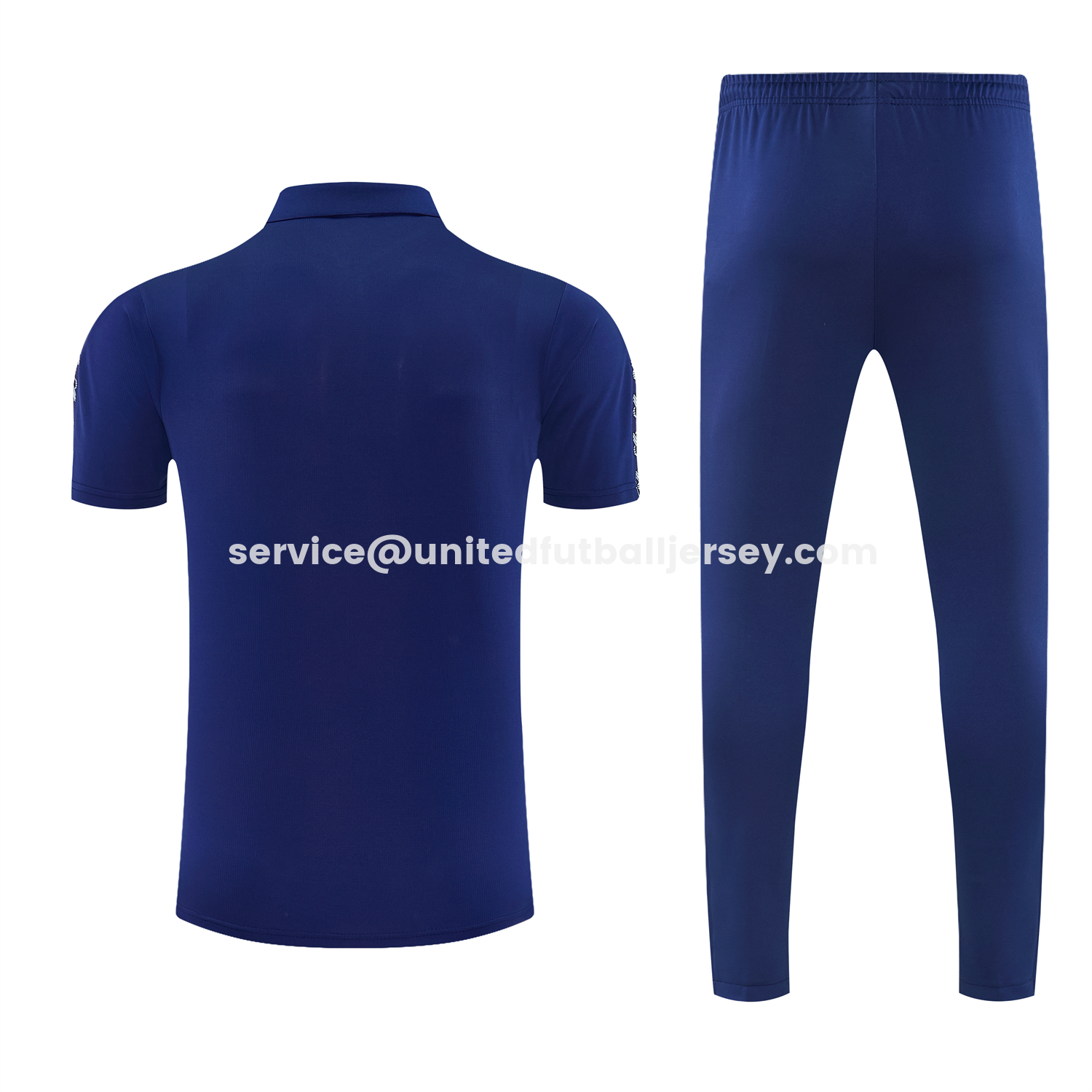 unitedfutballjersey-Manchester City 25-26 POLO Short-Sleeve Training Set - Dark Blue Top and Pants