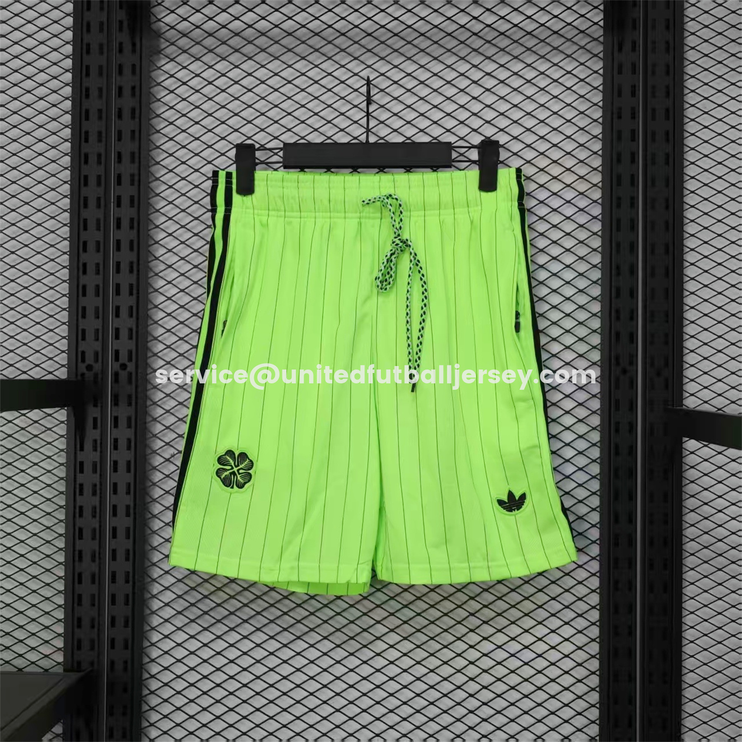unitedfutballjersey-Celtic 25-26 Trefoil Green Travel Shorts - Player Version