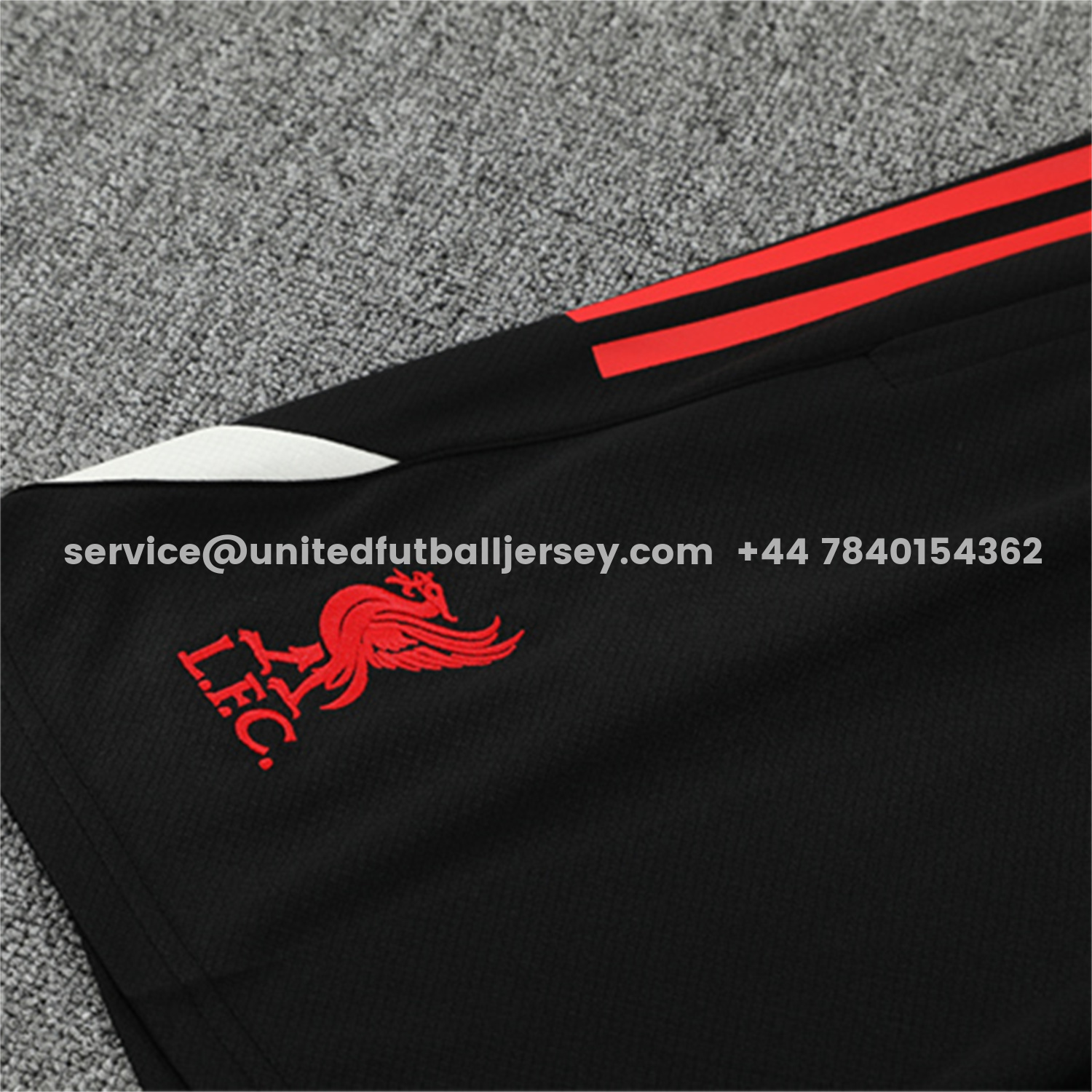 unitedfutballjersey-Liver.pool 25-26 Short-Sleeve Training Set - Red Top & Black Shorts