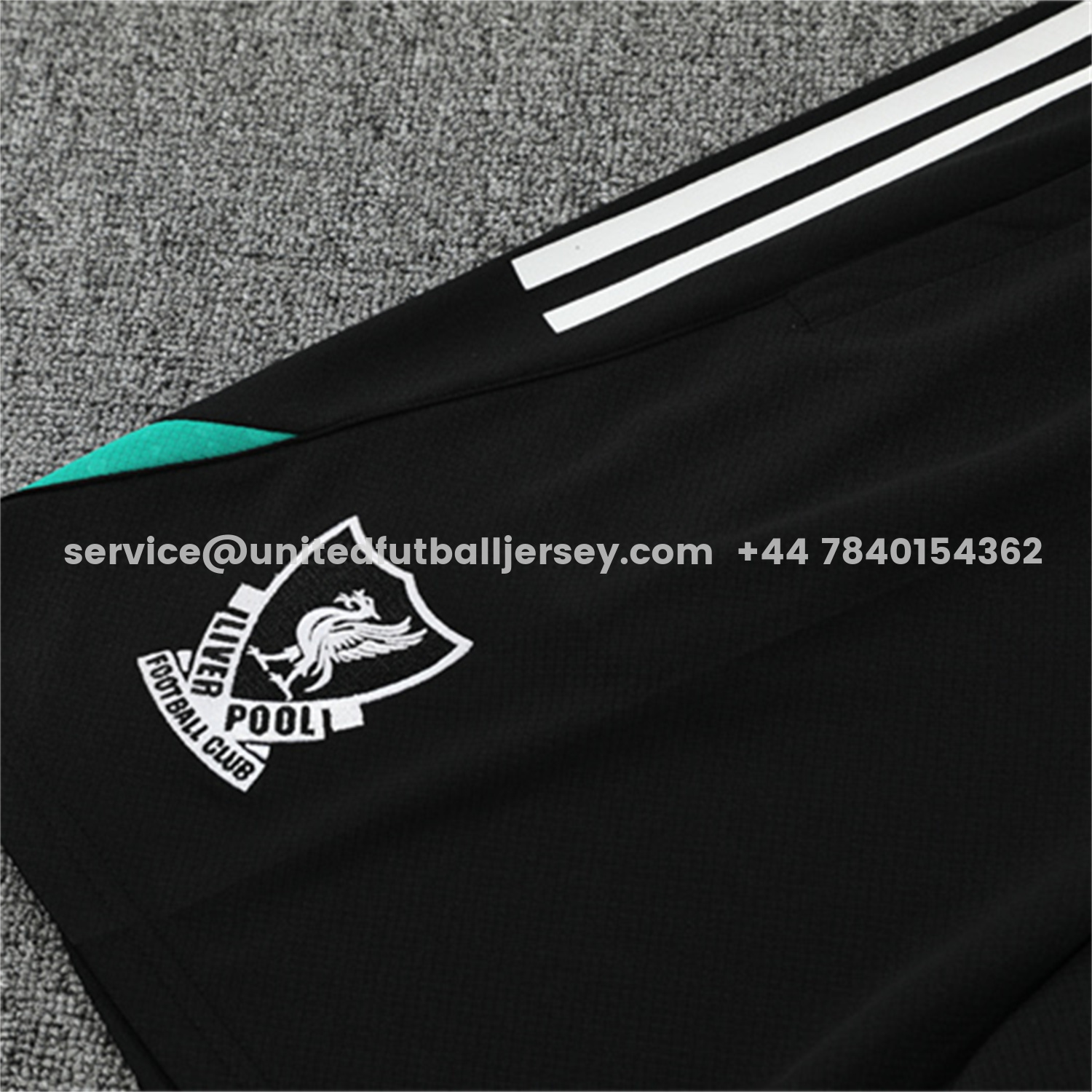 unitedfutballjersey-Liver.pool 25-26 Short-Sleeve Training Set - Green Top & Black Shorts