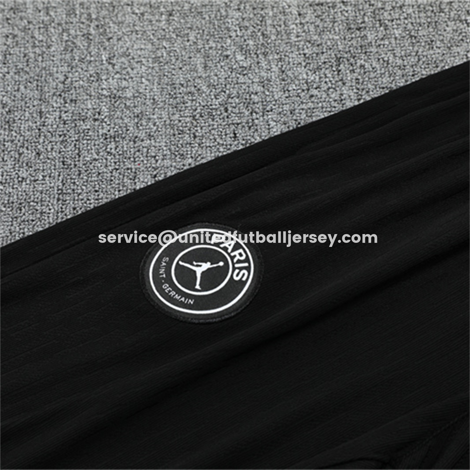 unitedfutballjersey-Paris Saint-Germain PSG 25-26 Jordan Kids Long Sleeve Training Set - Pure Black Top & Pants