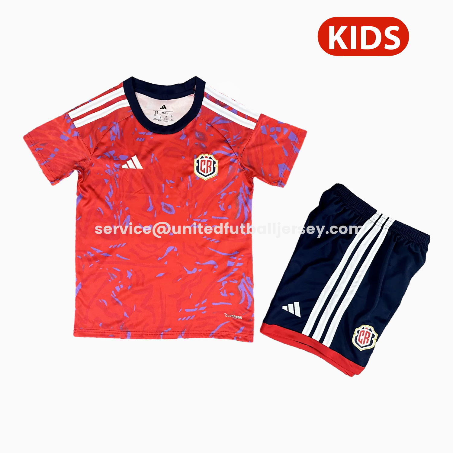 unitedfutballjersey-Costa Rica 2026 Home Kids Kit