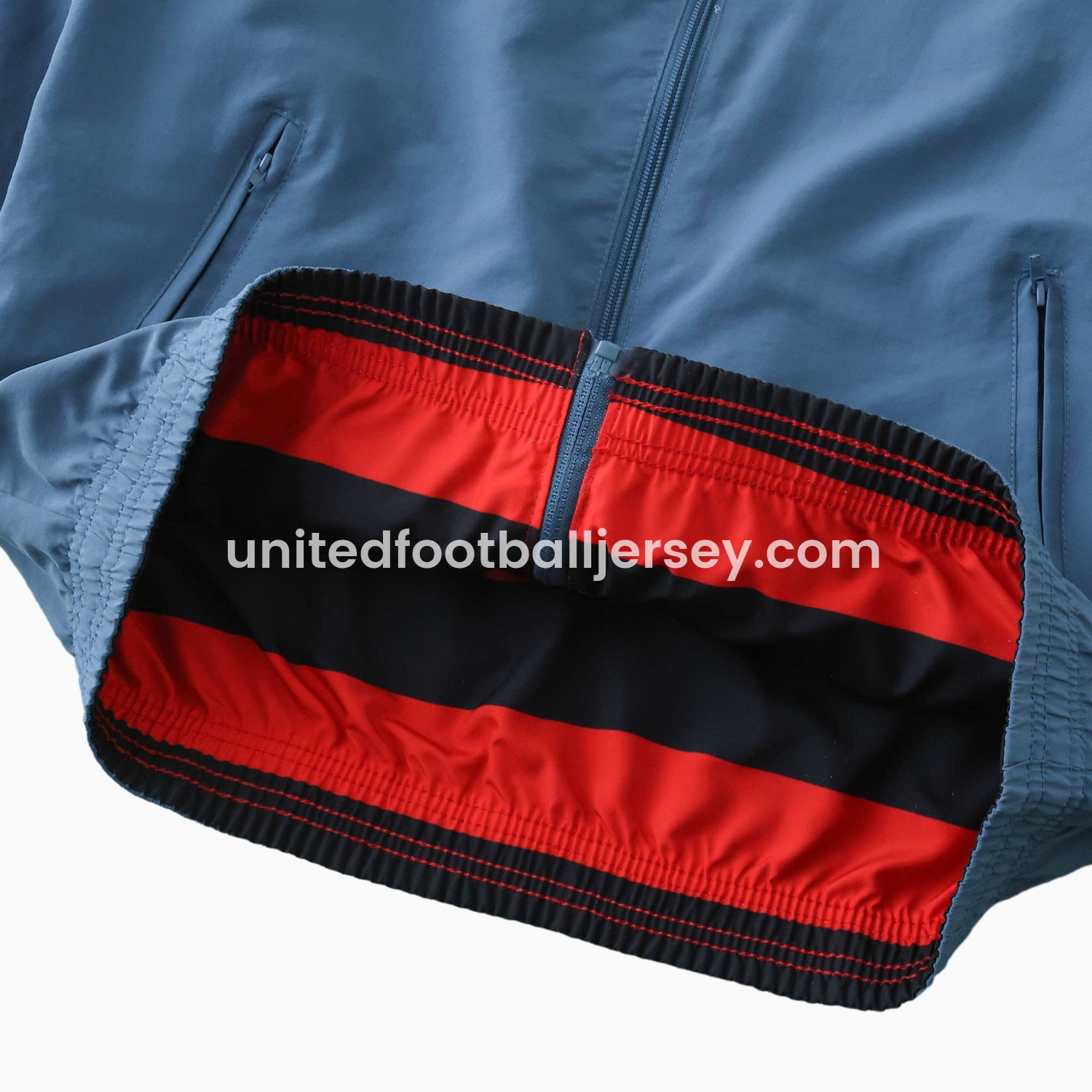 unitedfutballjersey-Flamengo 24-25 Double Sided Reversible Windbreaker - Red & Blue