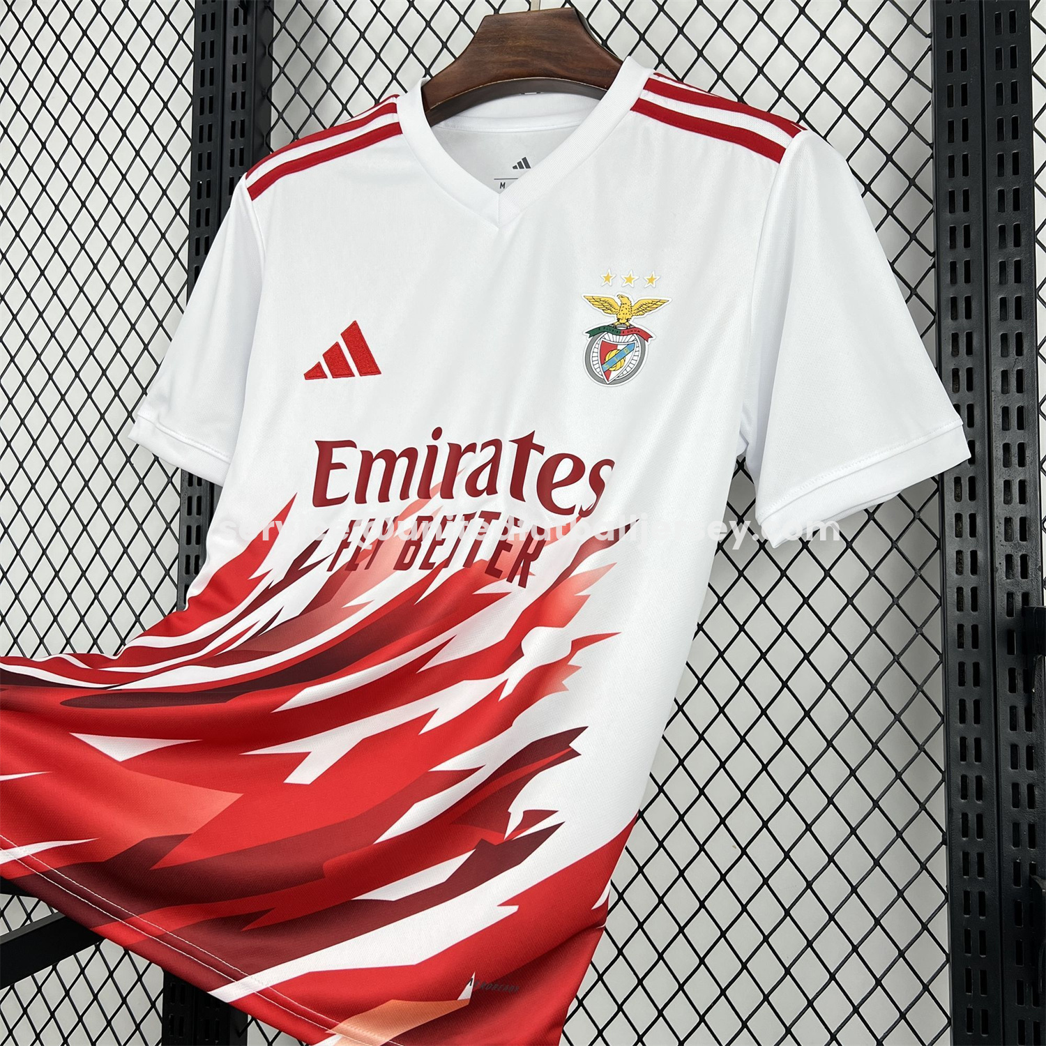 unitedfutballjersey-Benfica 25-26 Red And White Jersey - Fans Version