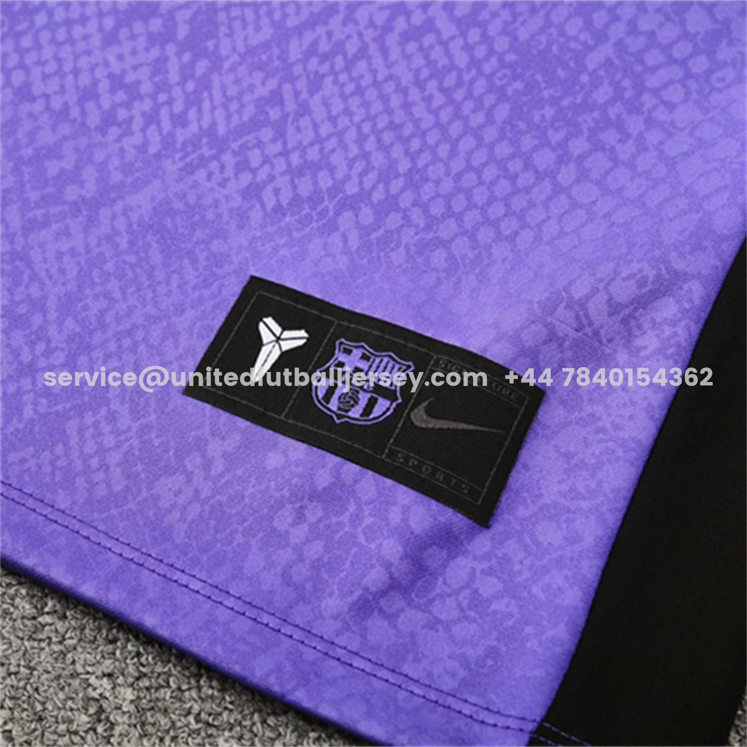 unitedfutballjersey-Barcelona 25-26 X KB Kids Long Sleeve Training Set - Purple Top & Black Pants