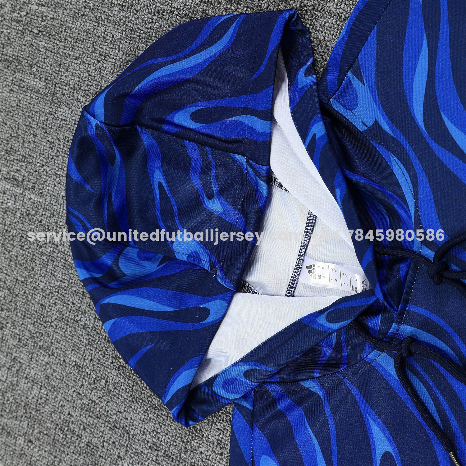 unitedfutballjersey-Real Madrid 25-26 Training Hoodie Set - Blue Hoodie and Deep Blue Pants