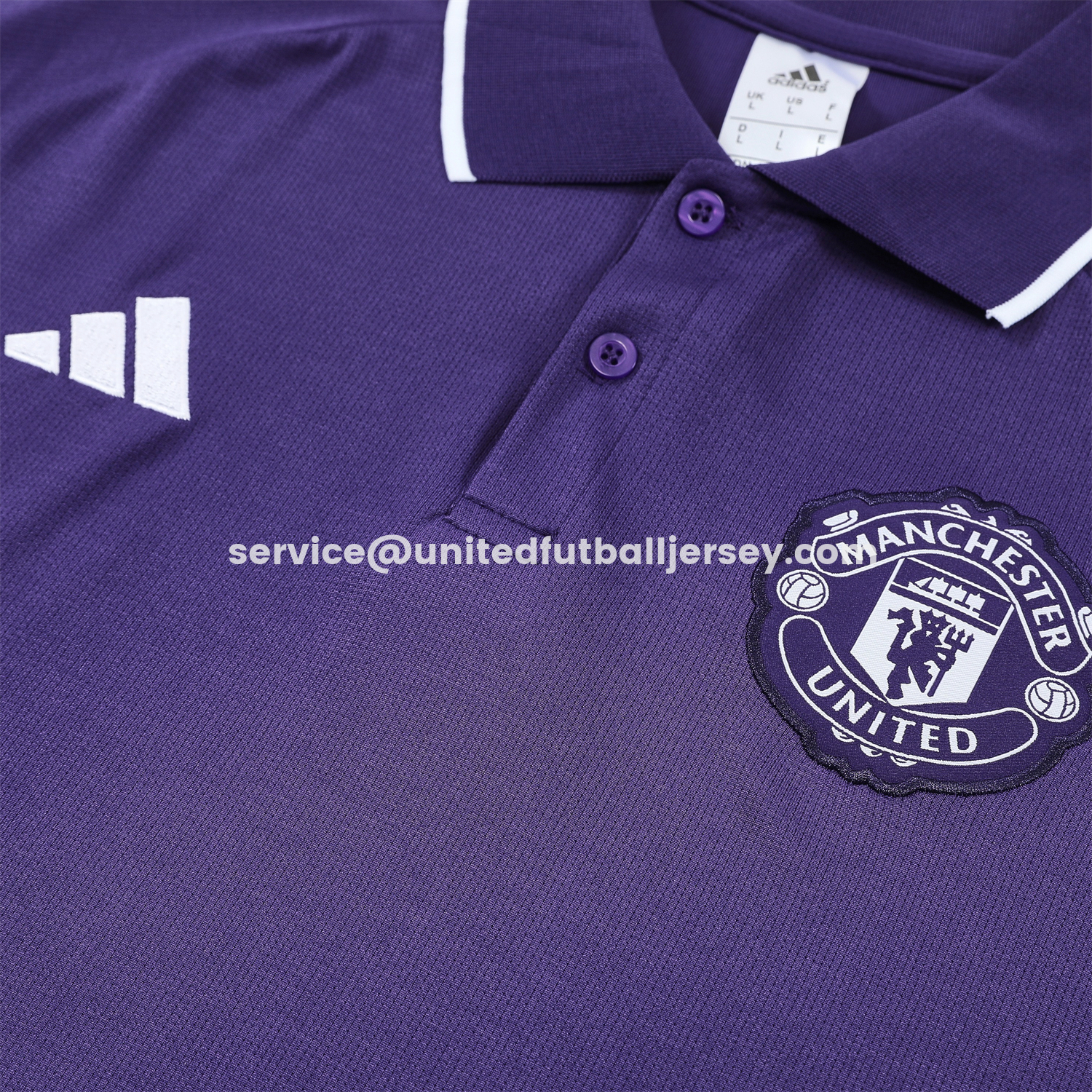 unitedfutballjersey-Manchester United 25-26 POLO Short-Sleeve Training Set - Purple Top and Black Pants